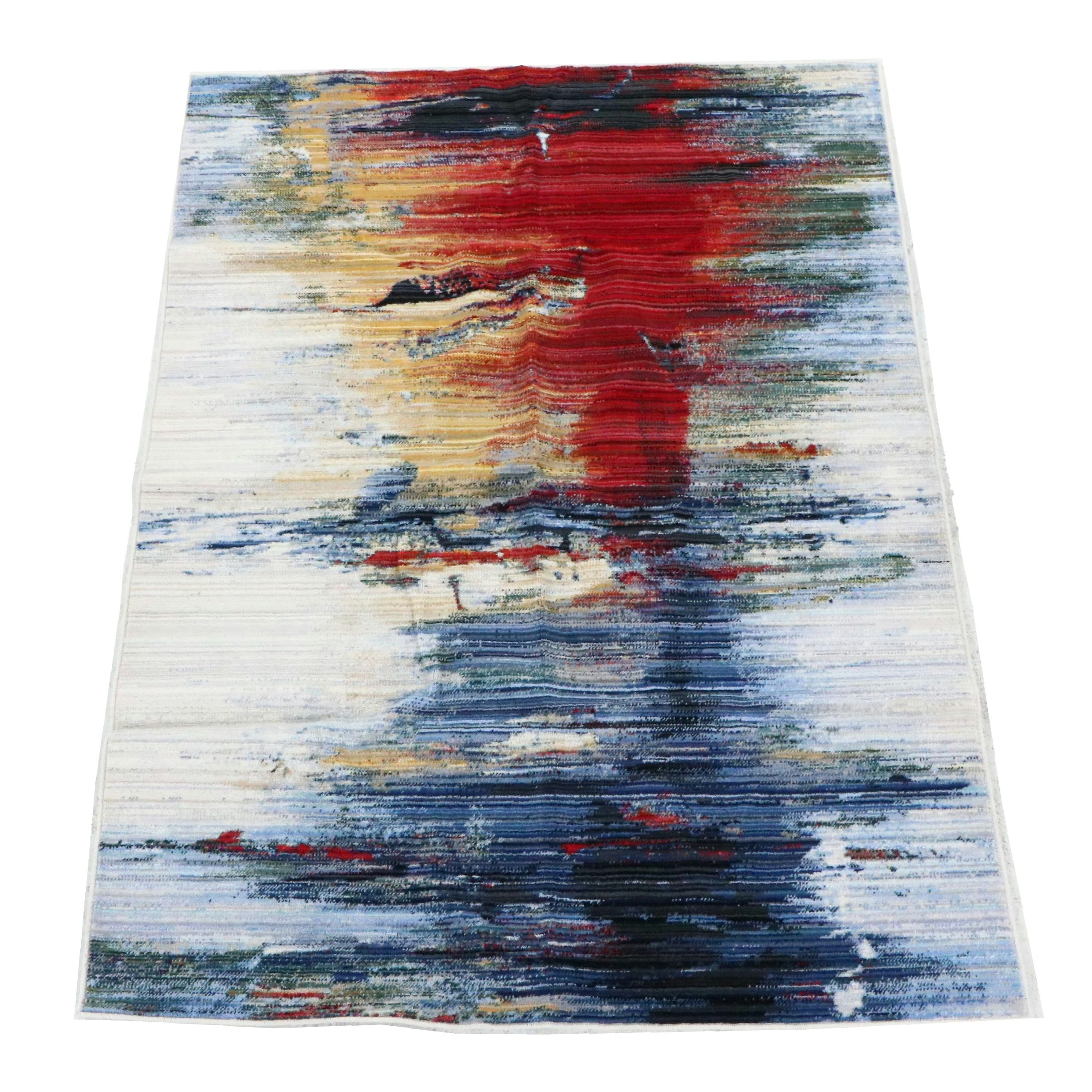 5'7 x 7'11 Machine Made Contemporary Abstract Area Rug