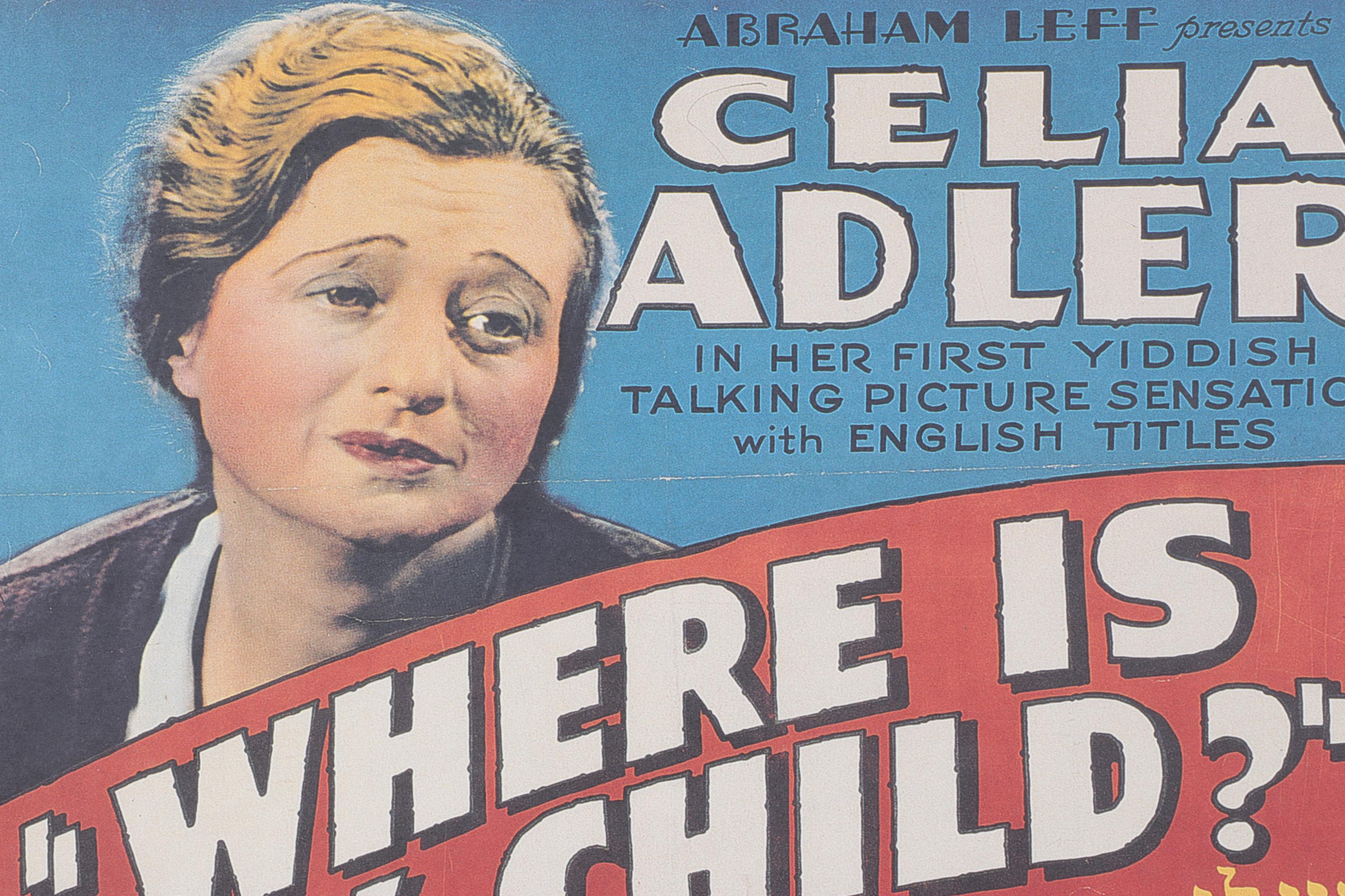 Reproduction Offset Movie Poster for the 1937 Production of "Where Is My Child?"