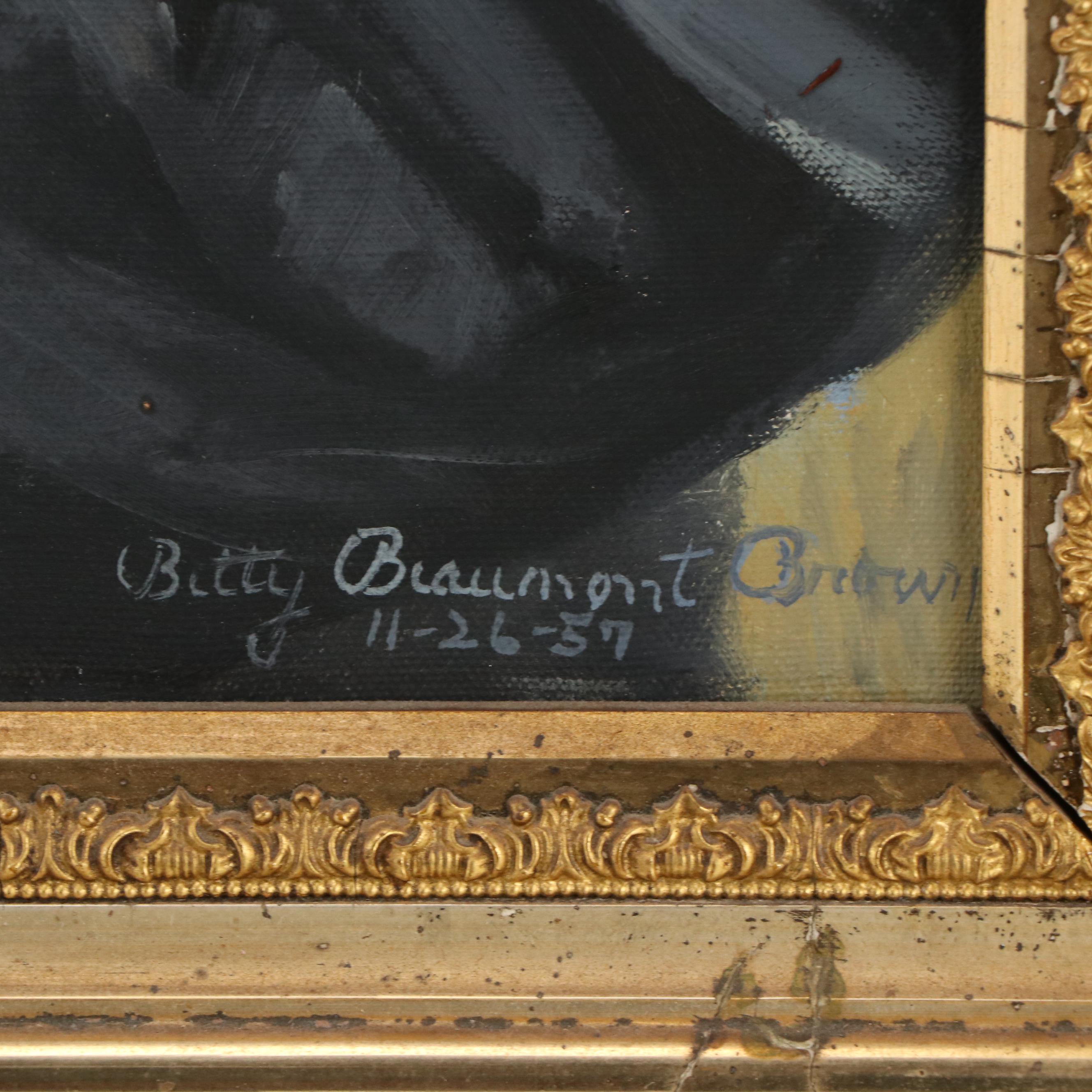 Betty Beaumont Brown Oil Portrait "Harry T. Ogden," 1957