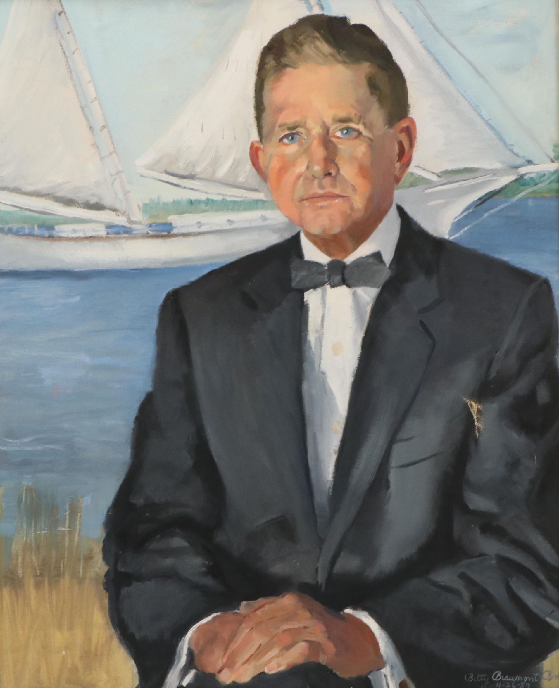 Betty Beaumont Brown Oil Portrait "Harry T. Ogden," 1957