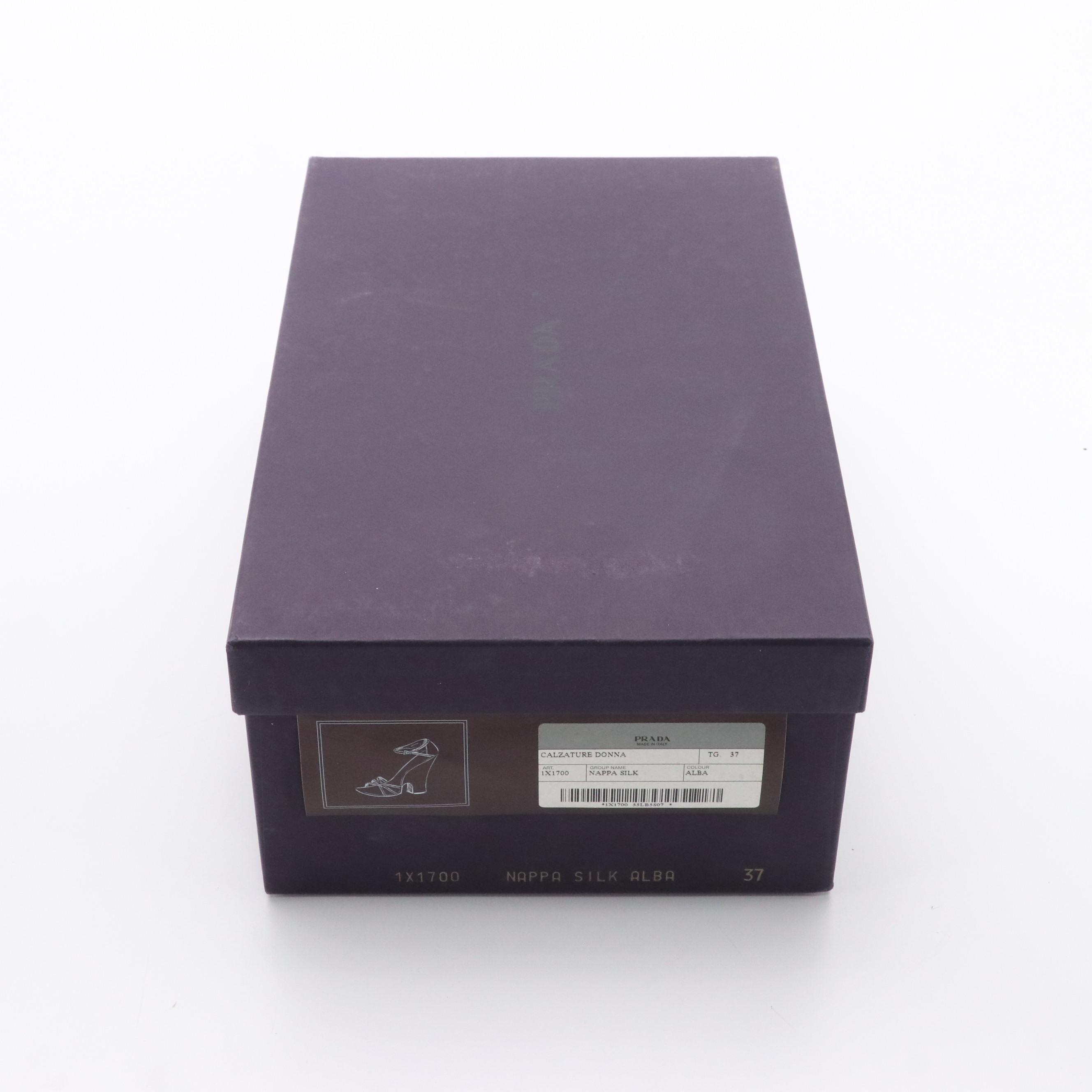 Prada Strappy Metallic Gold Leather Pumps With Box