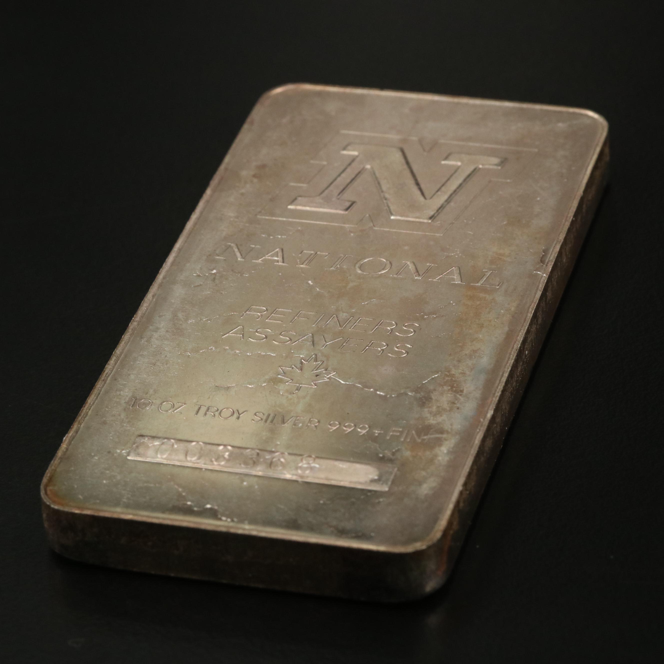 Ten Ounce National Refiners and Assayers .999 Silver Bar