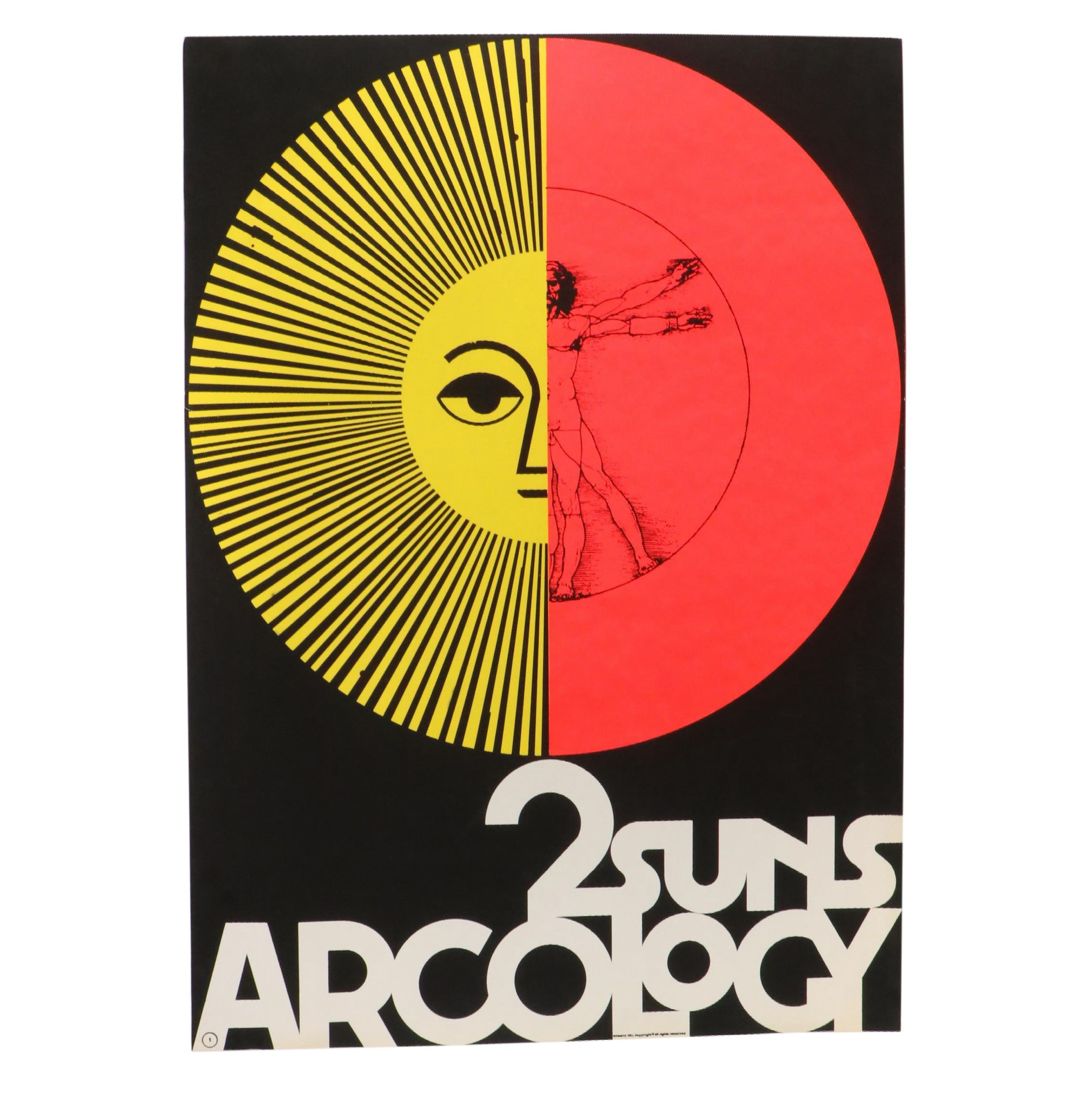 Serigraph after Paolo Soleri "2 Suns Arcology," Late 20th Century