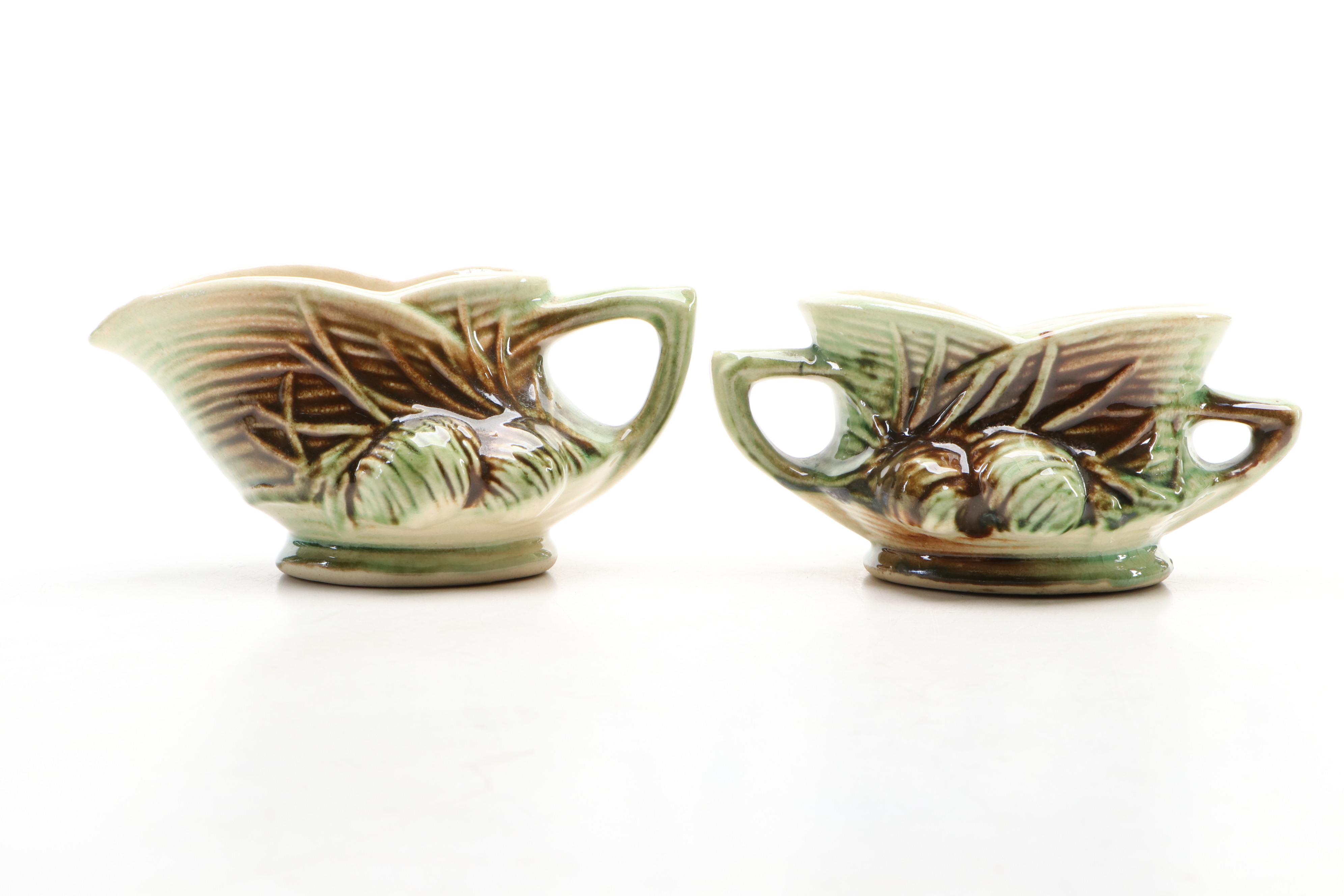 McCoy Pottery Pine Cone Tea Set, Mid-20th Century
