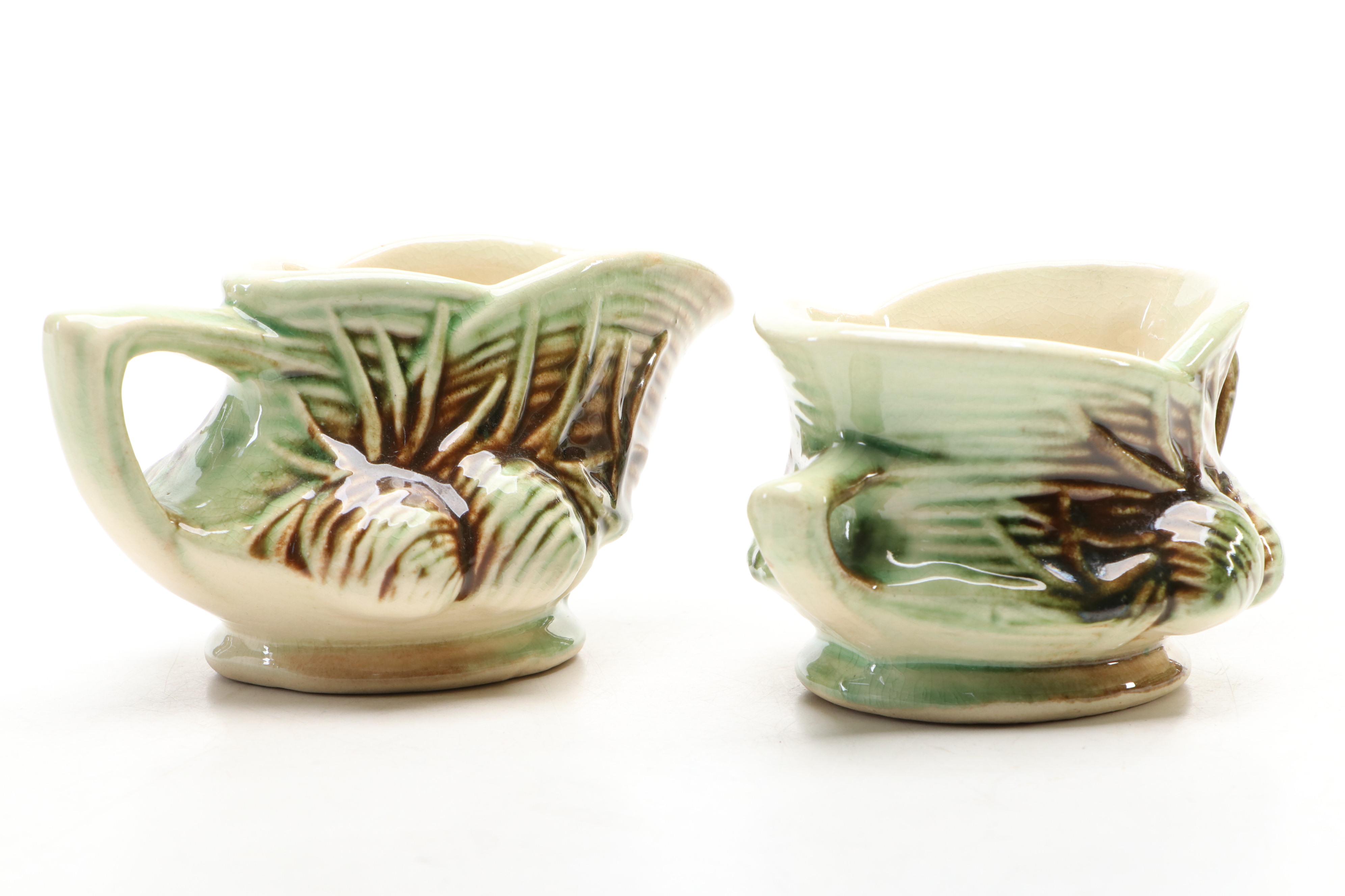 McCoy Pottery Pine Cone Tea Set, Mid-20th Century