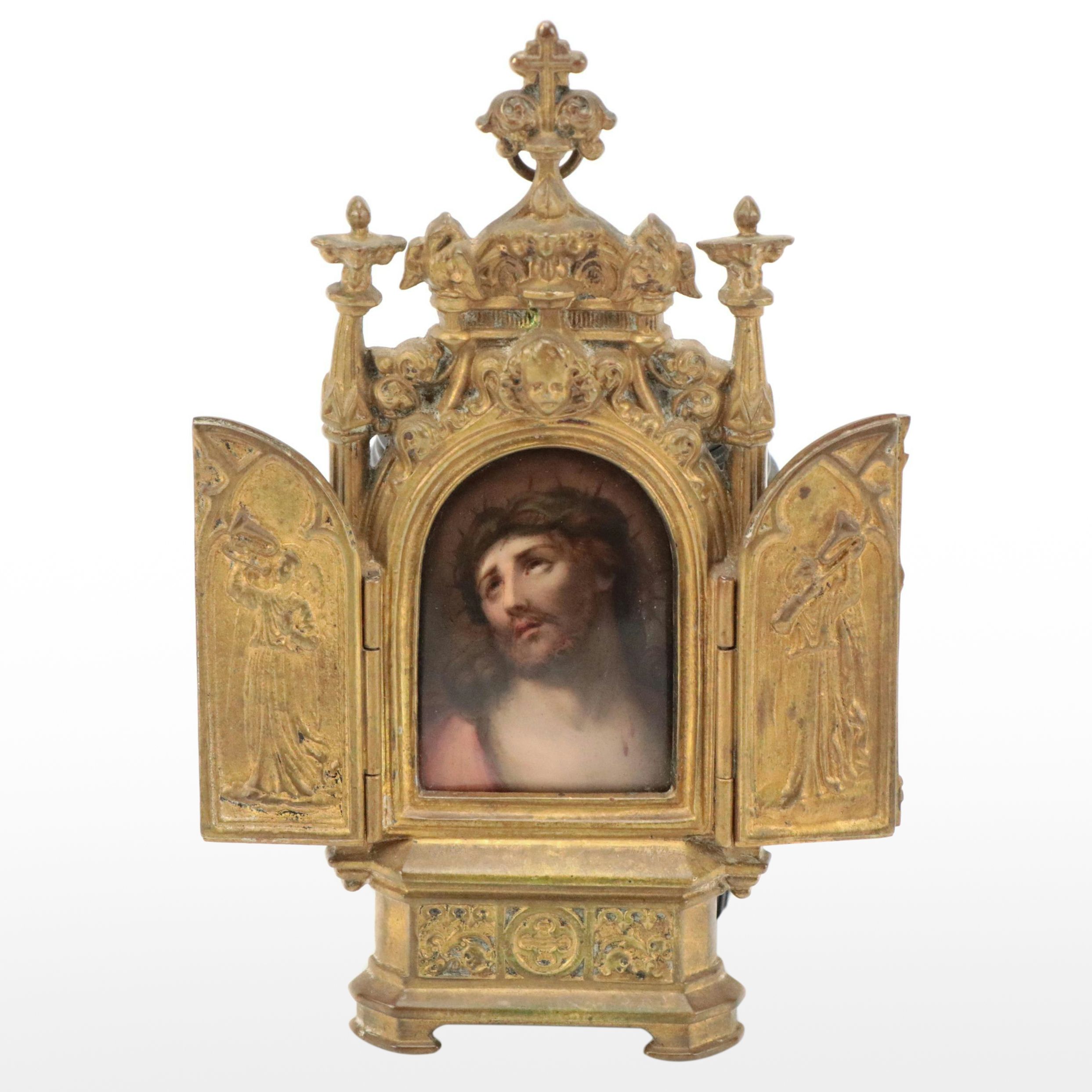 Italian Style Idol After Guido Reni's "Head of Christ Crowned with Thorns"