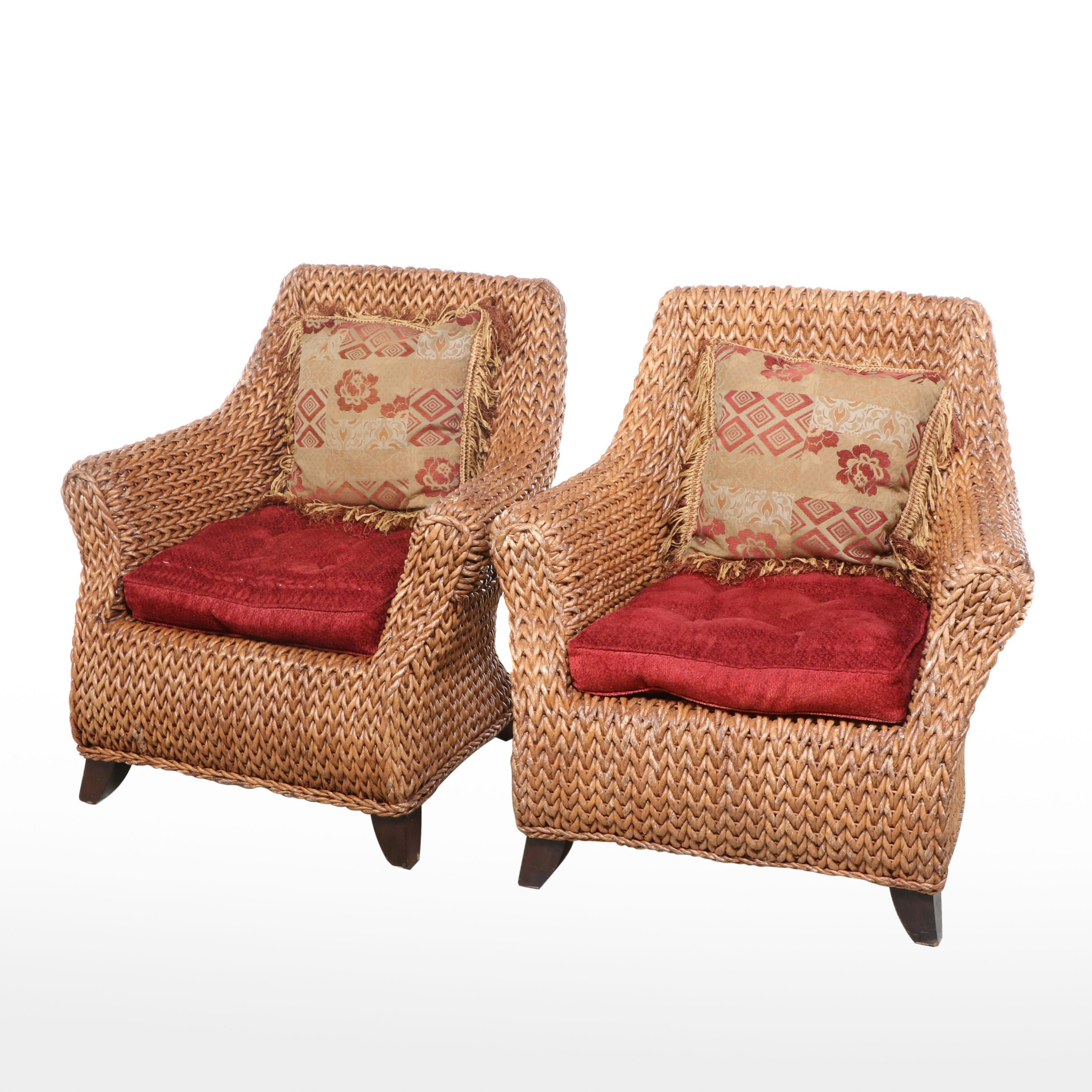 Set of Pier 1 Imports Wicker Armchair