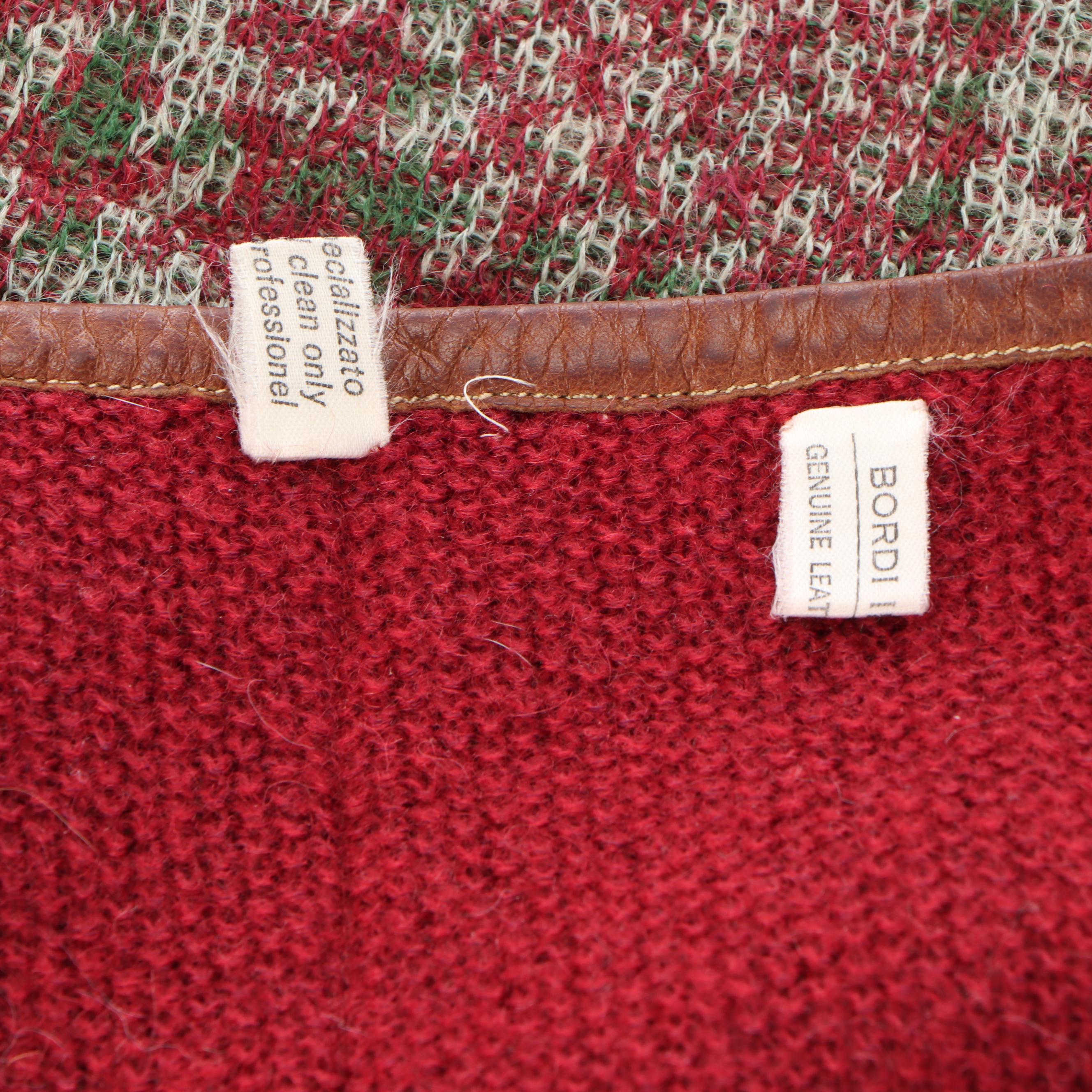 Gucci Italian Made Leather Trimmed Wool Blanket