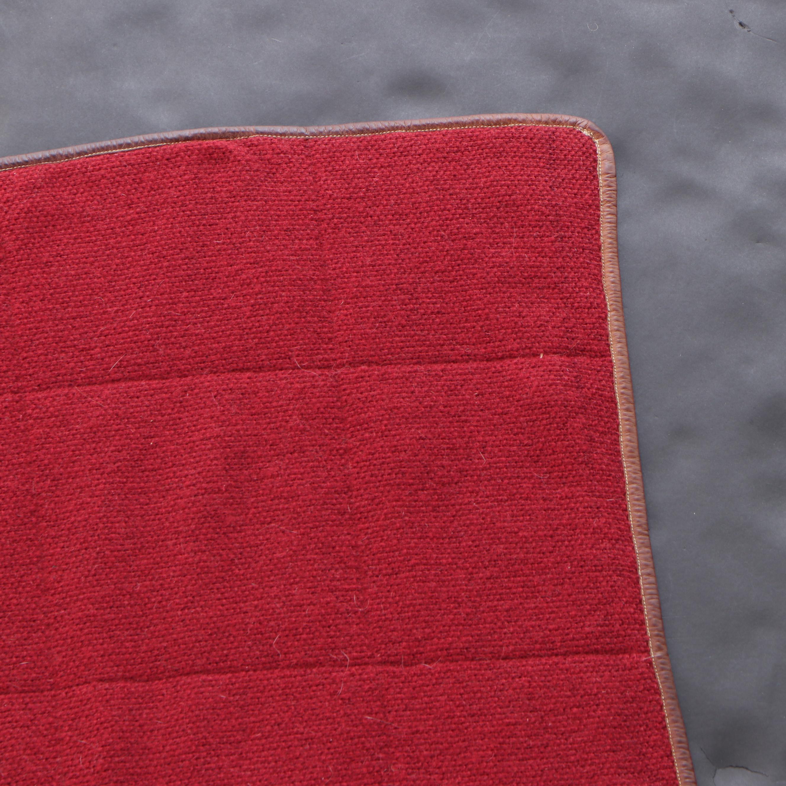 Gucci Italian Made Leather Trimmed Wool Blanket