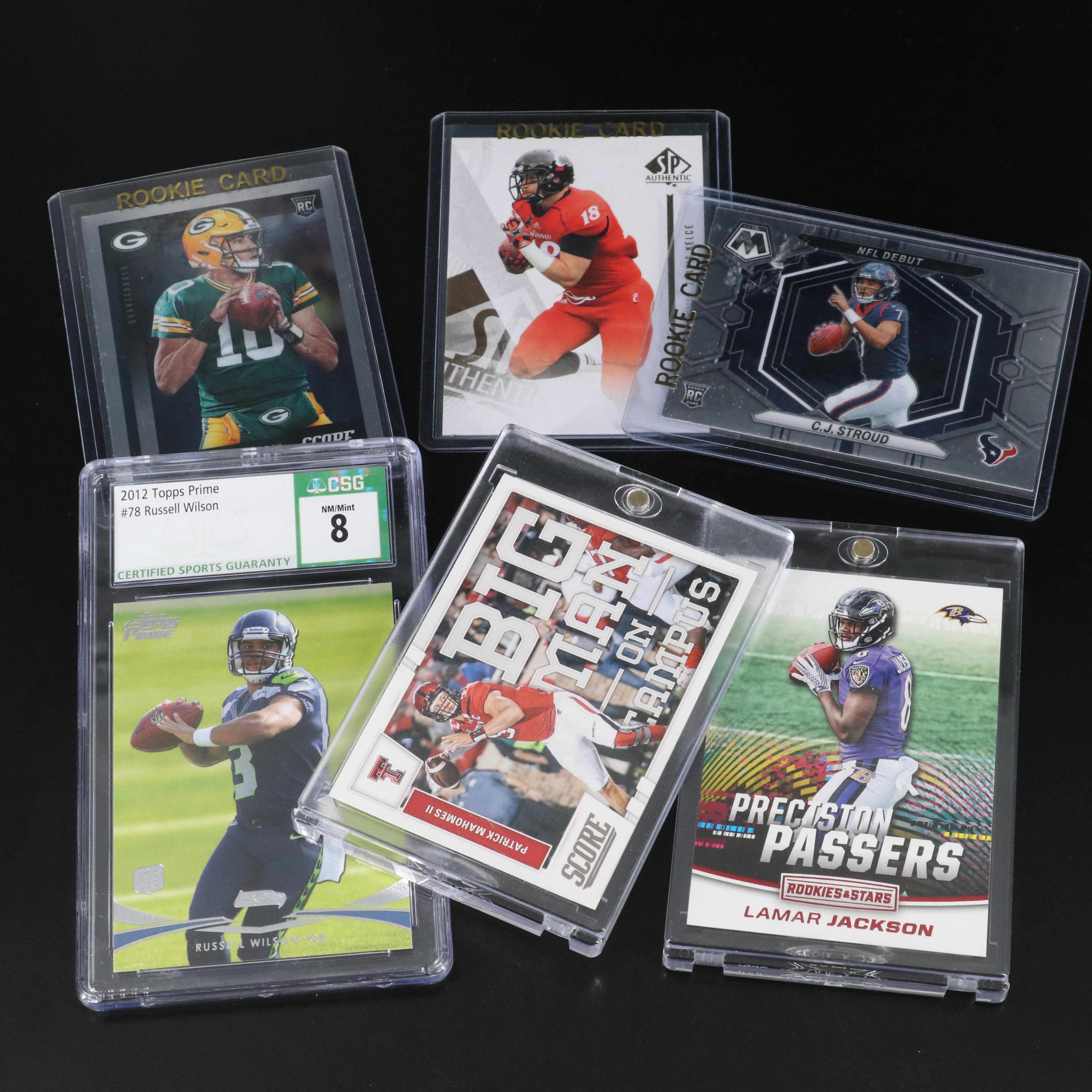 Patrick Mahomes, Lamar Jackson, C.J. Stroud, and More Rookie Year Football Cards