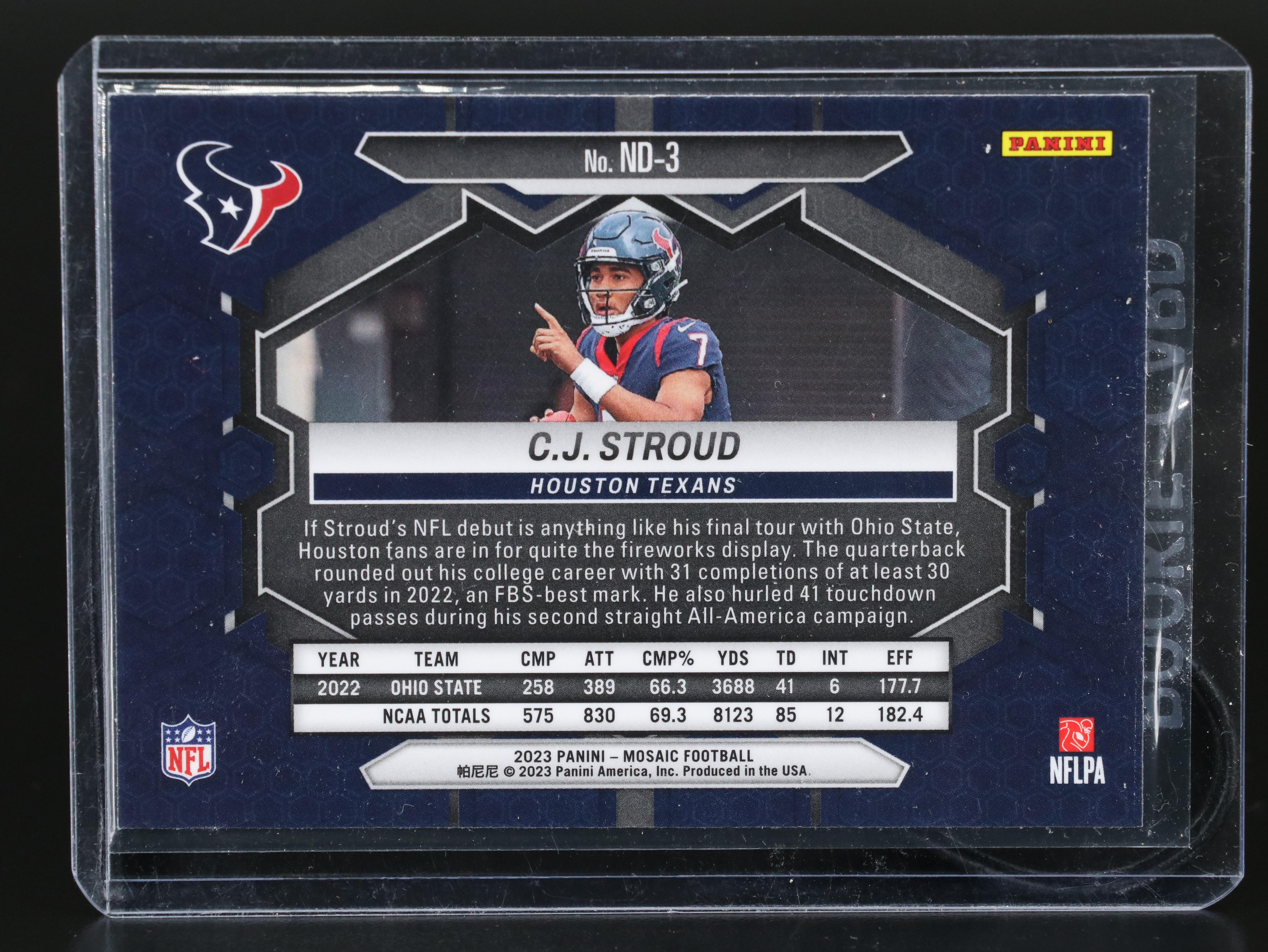 Patrick Mahomes, Lamar Jackson, C.J. Stroud, and More Rookie Year Football Cards
