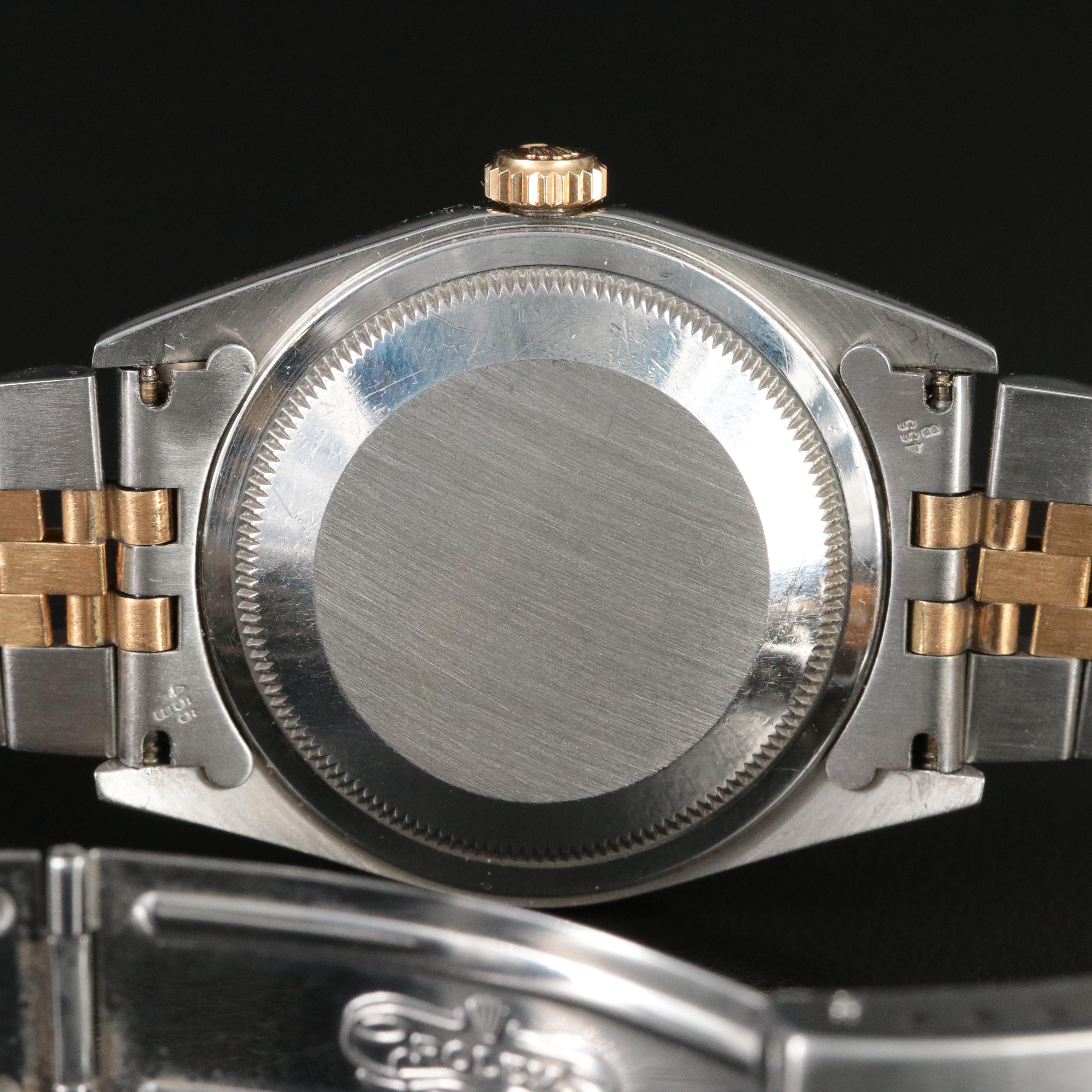 1999 Rolex Custom Diamond Dial Two-Tone Datejust Watch