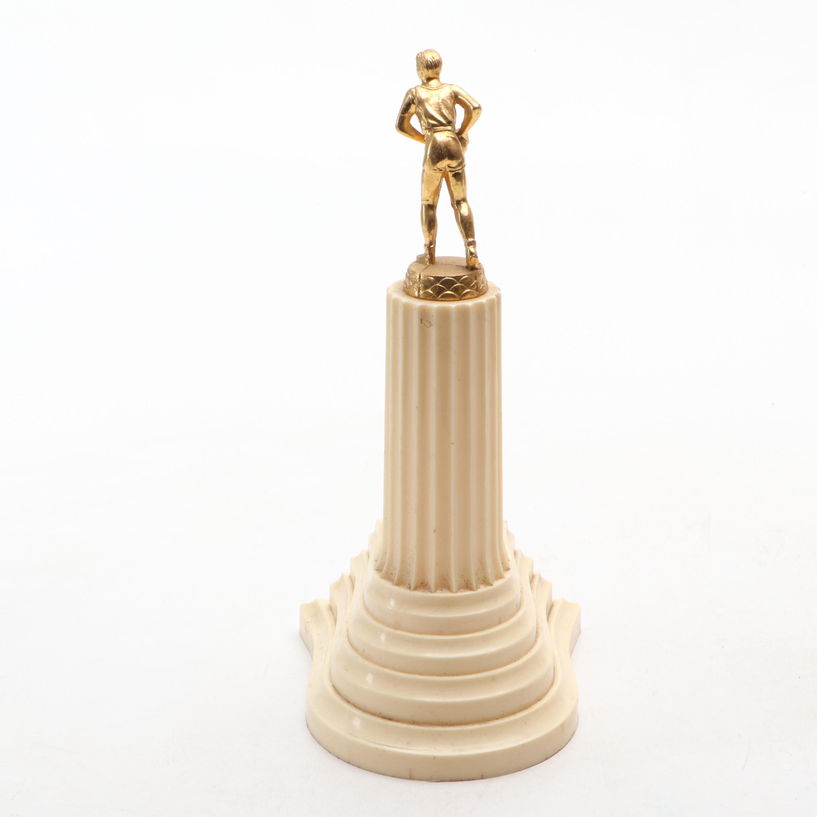 Art Deco Style Plastic and Metal Basketball Trophy, Early to Mid-20th Century