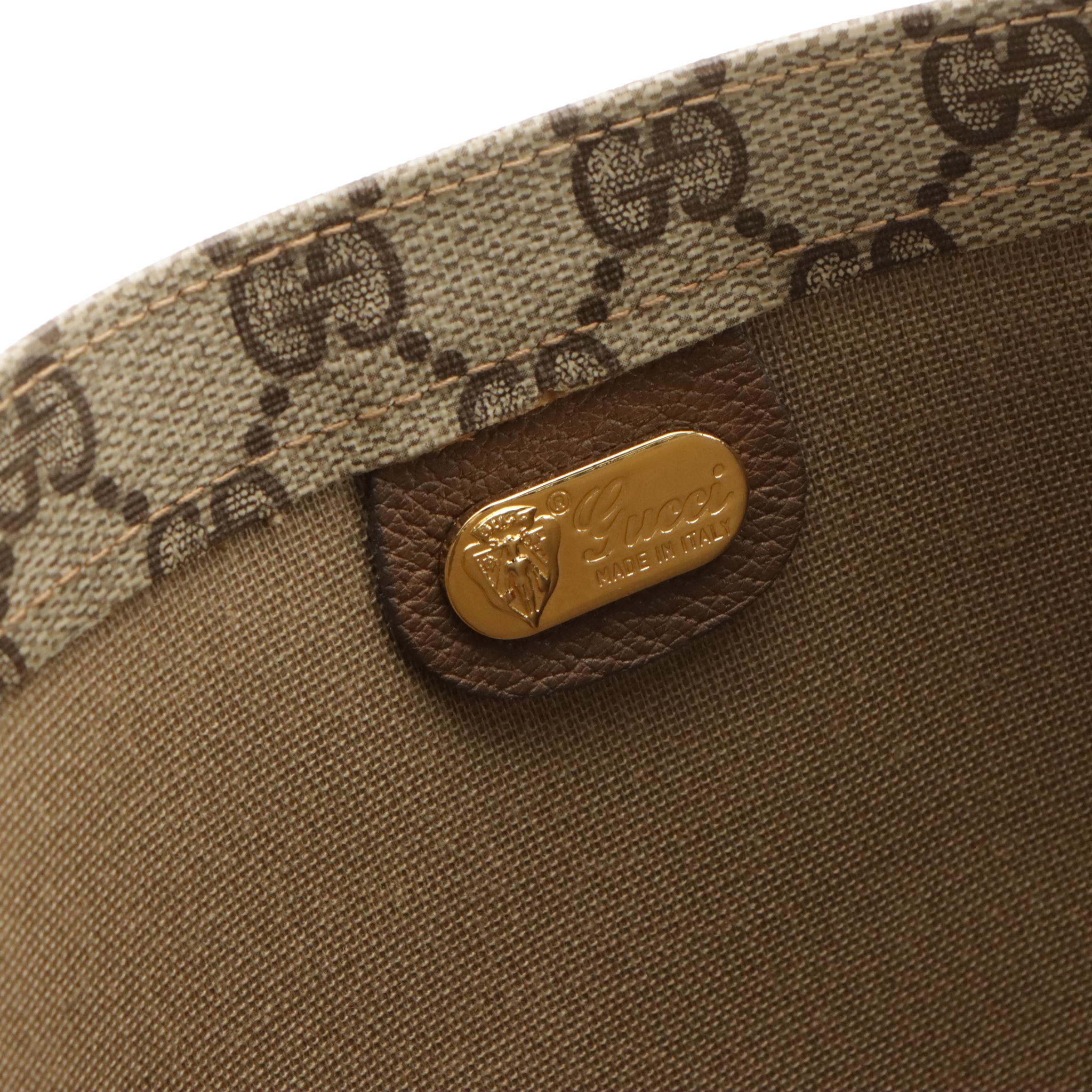 Gucci Interlocking GG Web Stripe Flat Tote in GG Supreme Canvas, 1980s