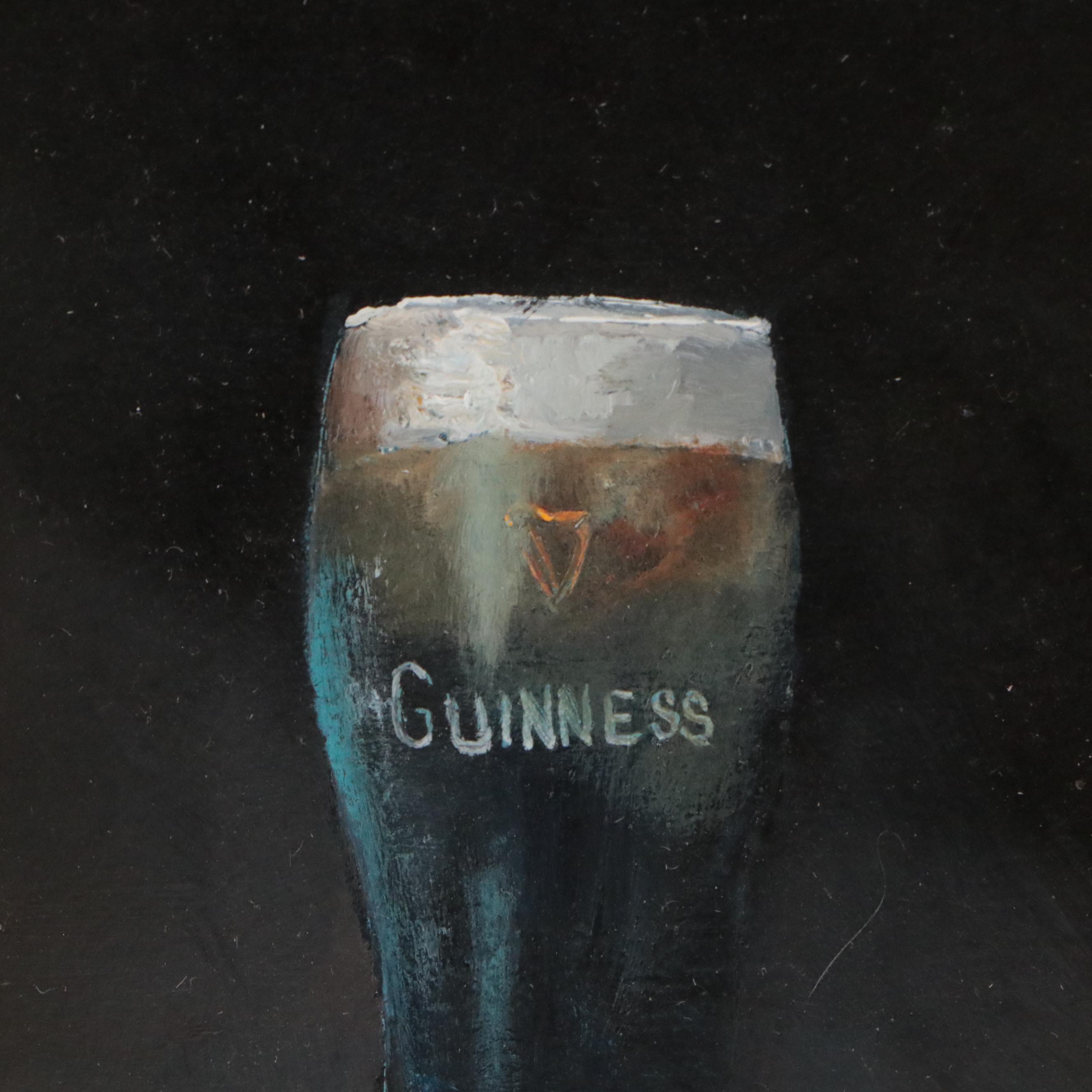 William Jamison Still Life Oil Painting of Pint of Guinness