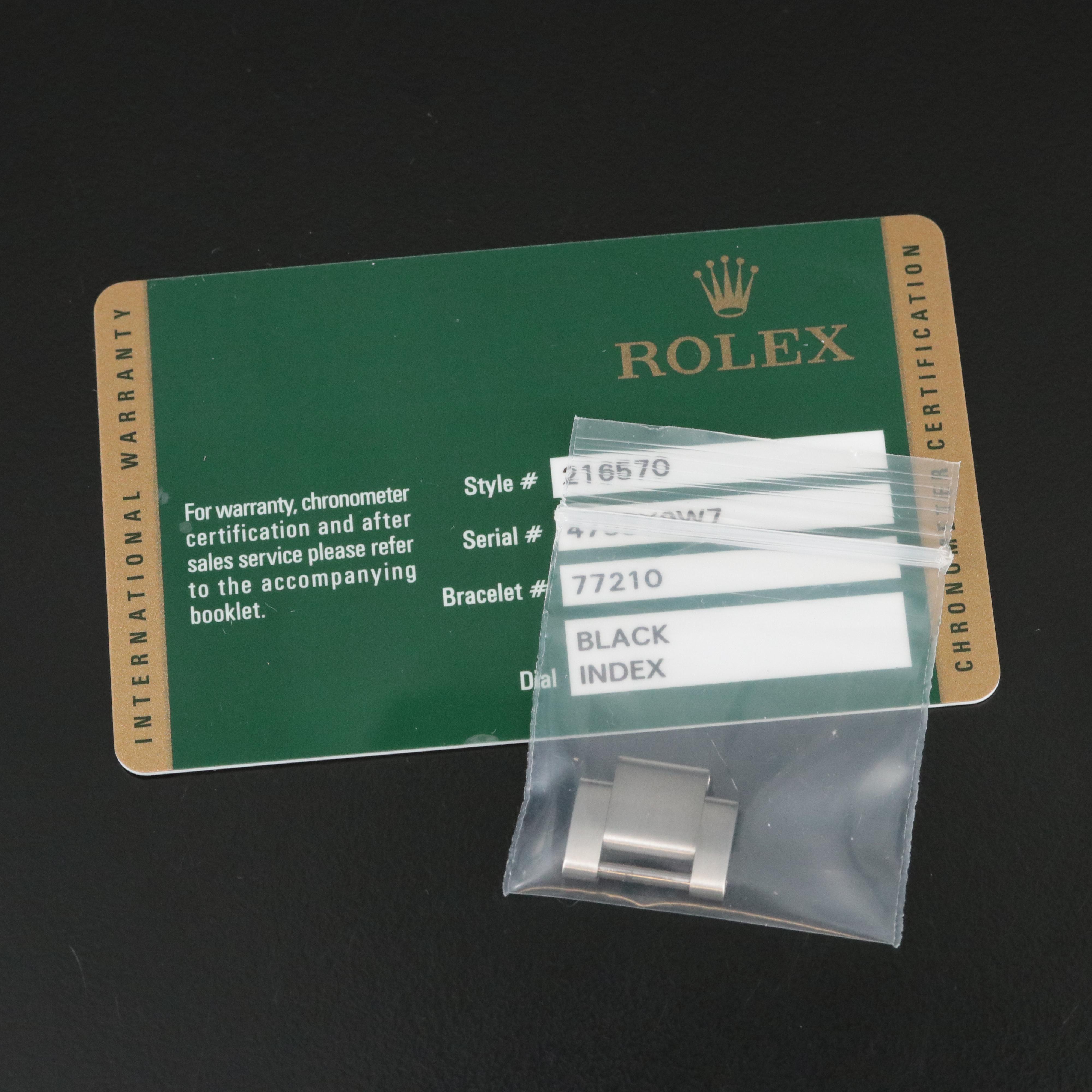 2014 Rolex Explorer II with Black Dial Watch