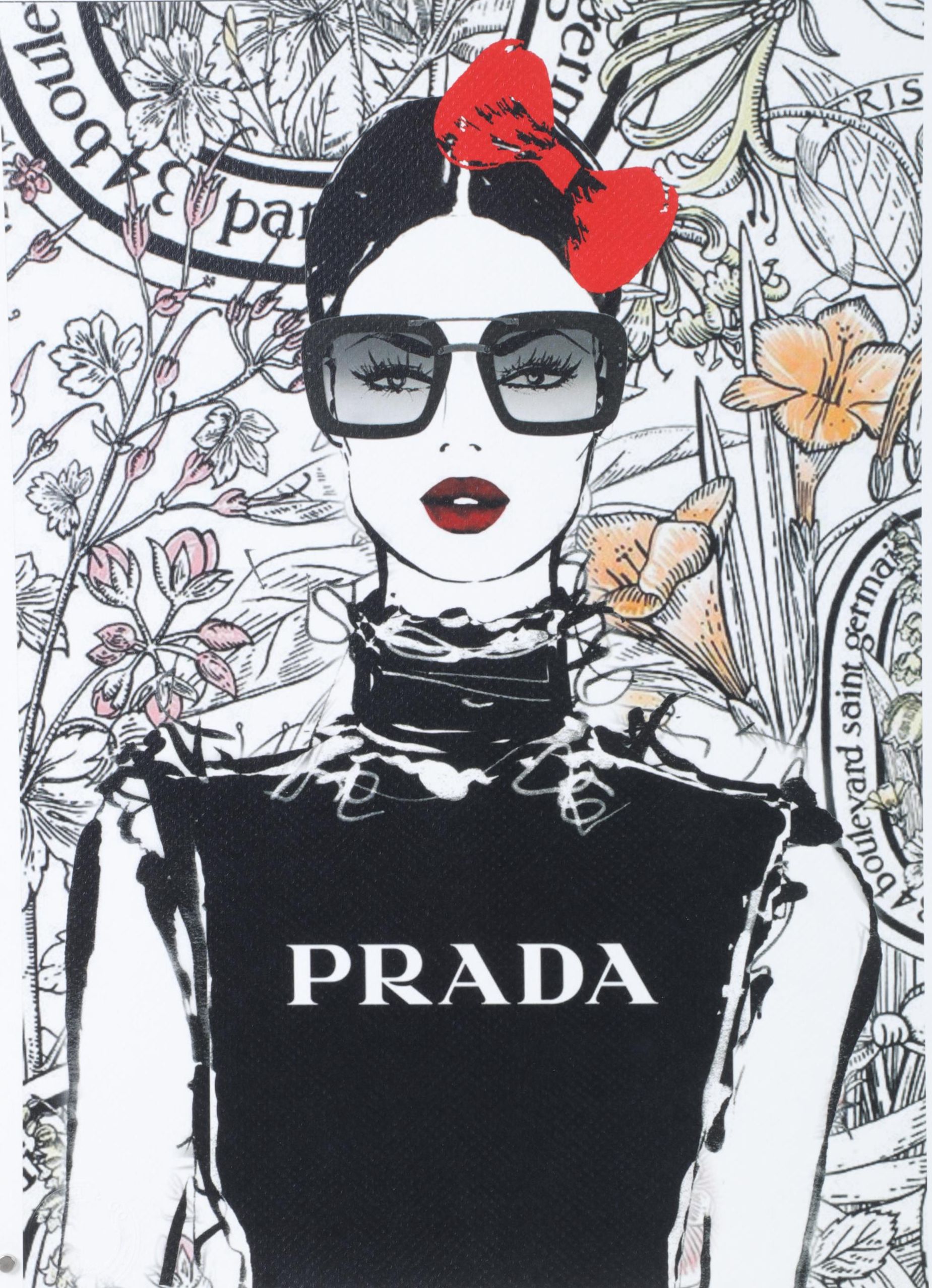 Death NYC Pop Art Graphic Print Homage to Prada, 2024