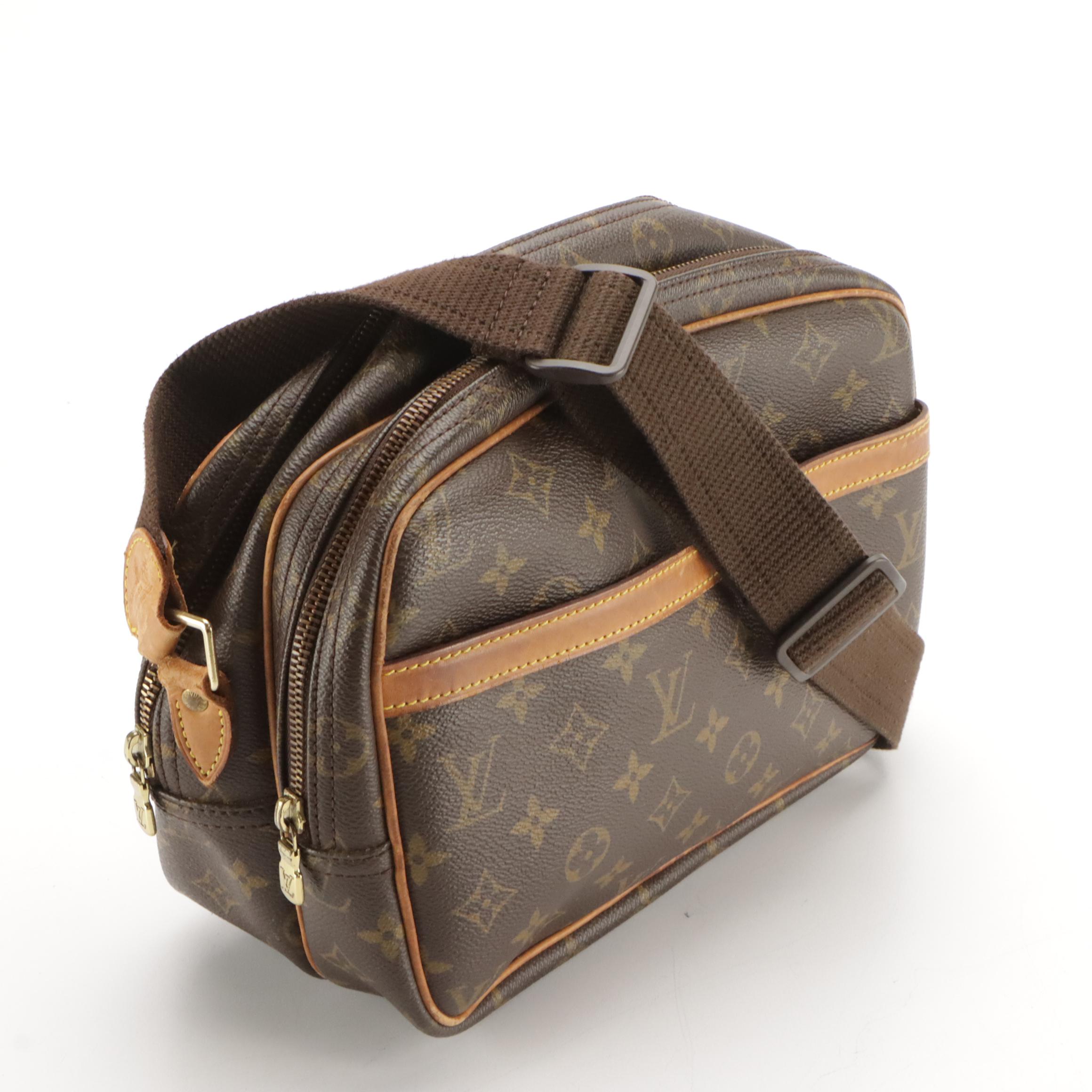 Louis Vuitton Reporter PM Crossbody Bag in Monogram Canvas and Vachetta Leather