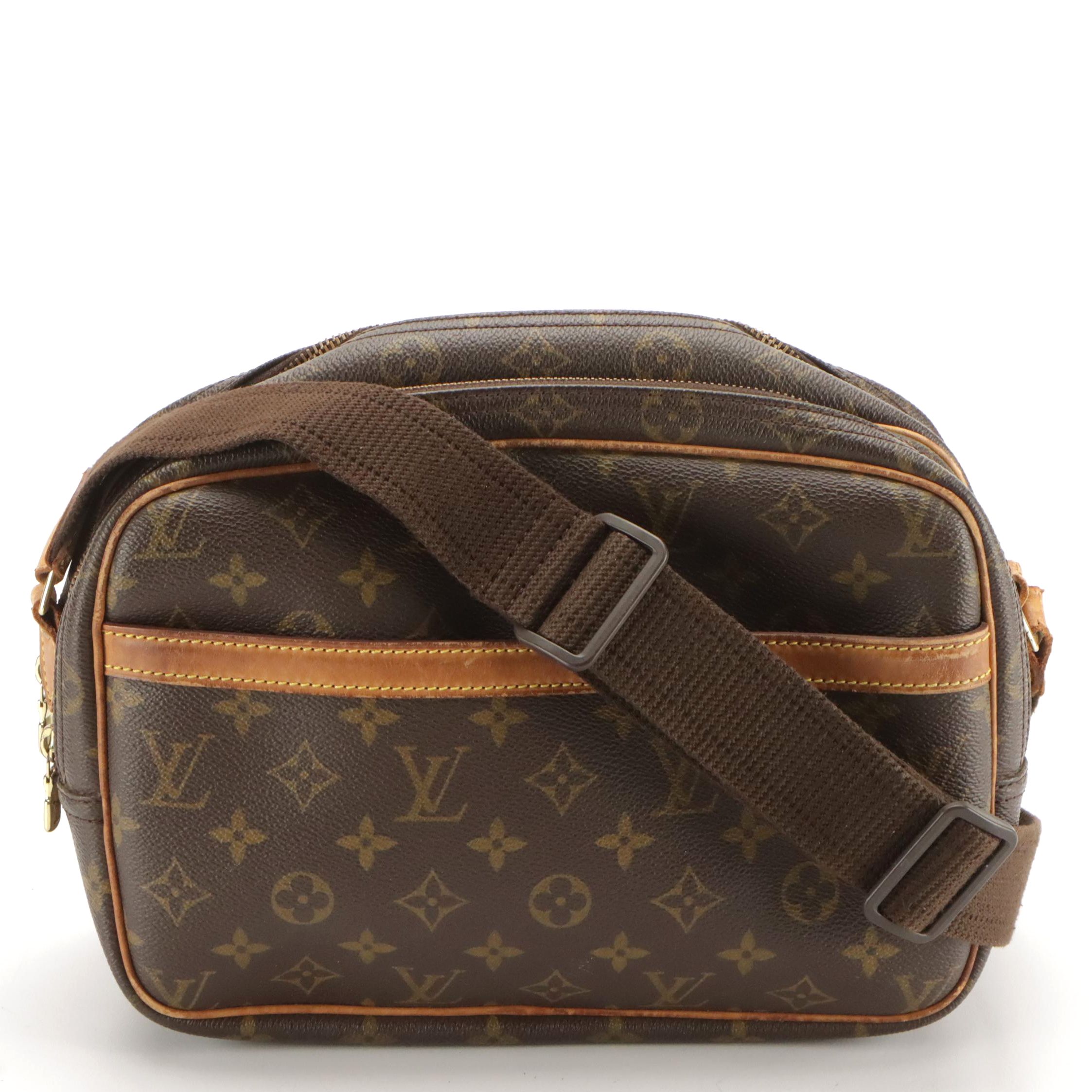 Louis Vuitton Reporter PM Crossbody Bag in Monogram Canvas and Vachetta Leather
