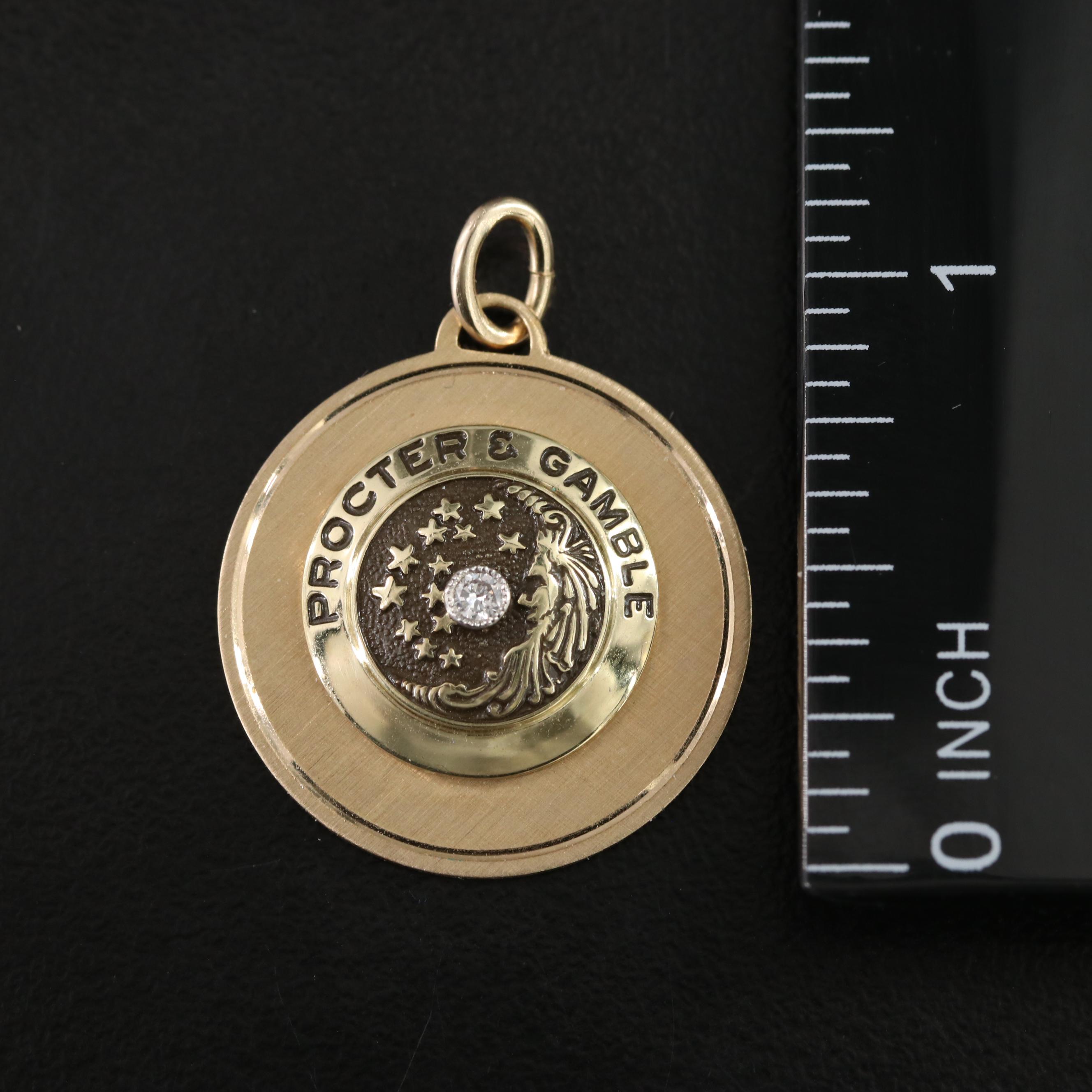 Proctor & Gamble Service Award Pins Including Sterling, 10K and Diamond