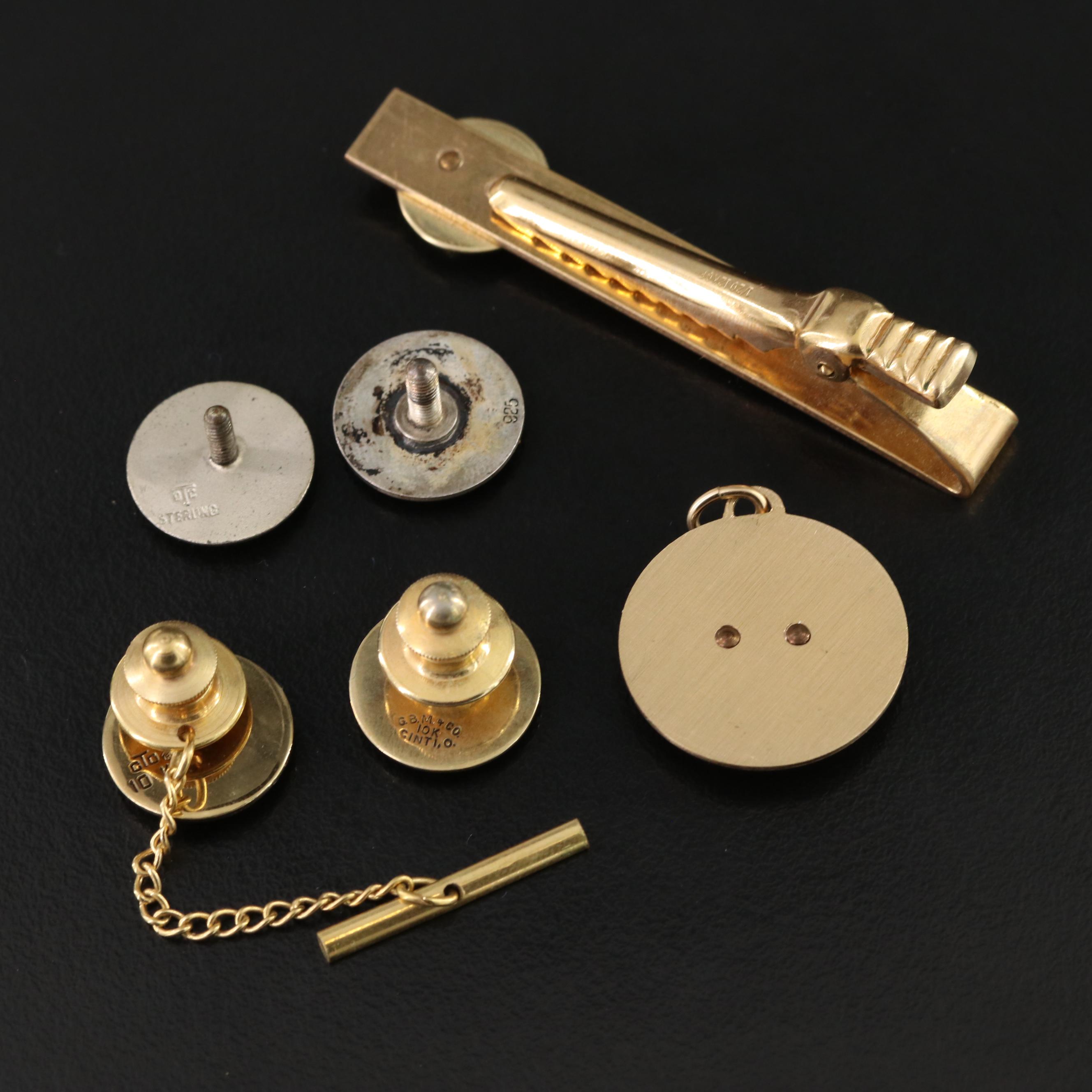 Proctor & Gamble Service Award Pins Including Sterling, 10K and Diamond