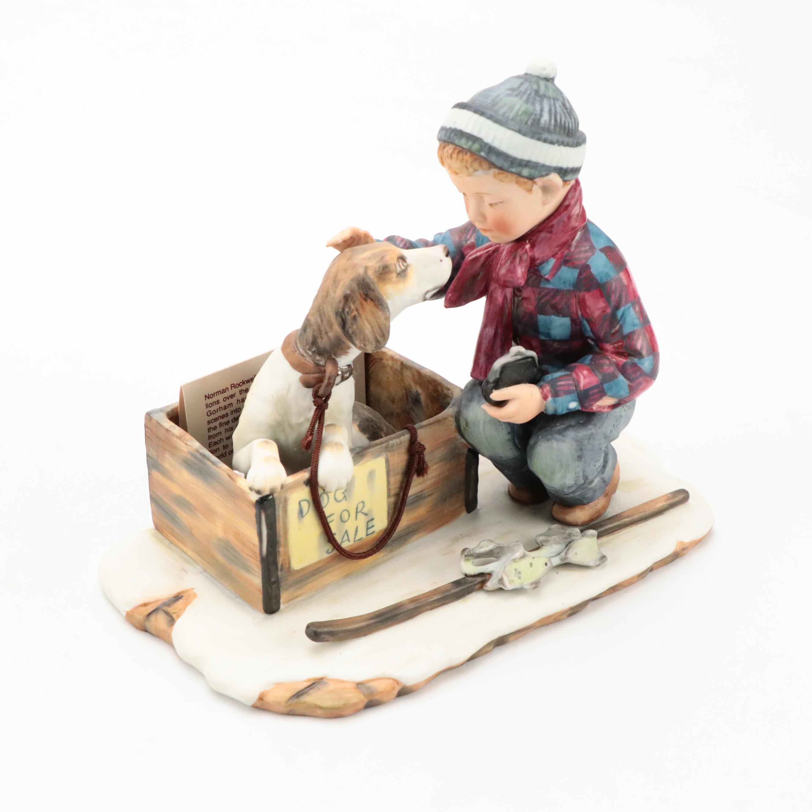 Gorham First Edition "Norman Rockwell's Four Seasons" Porcelain Figurines, 1972