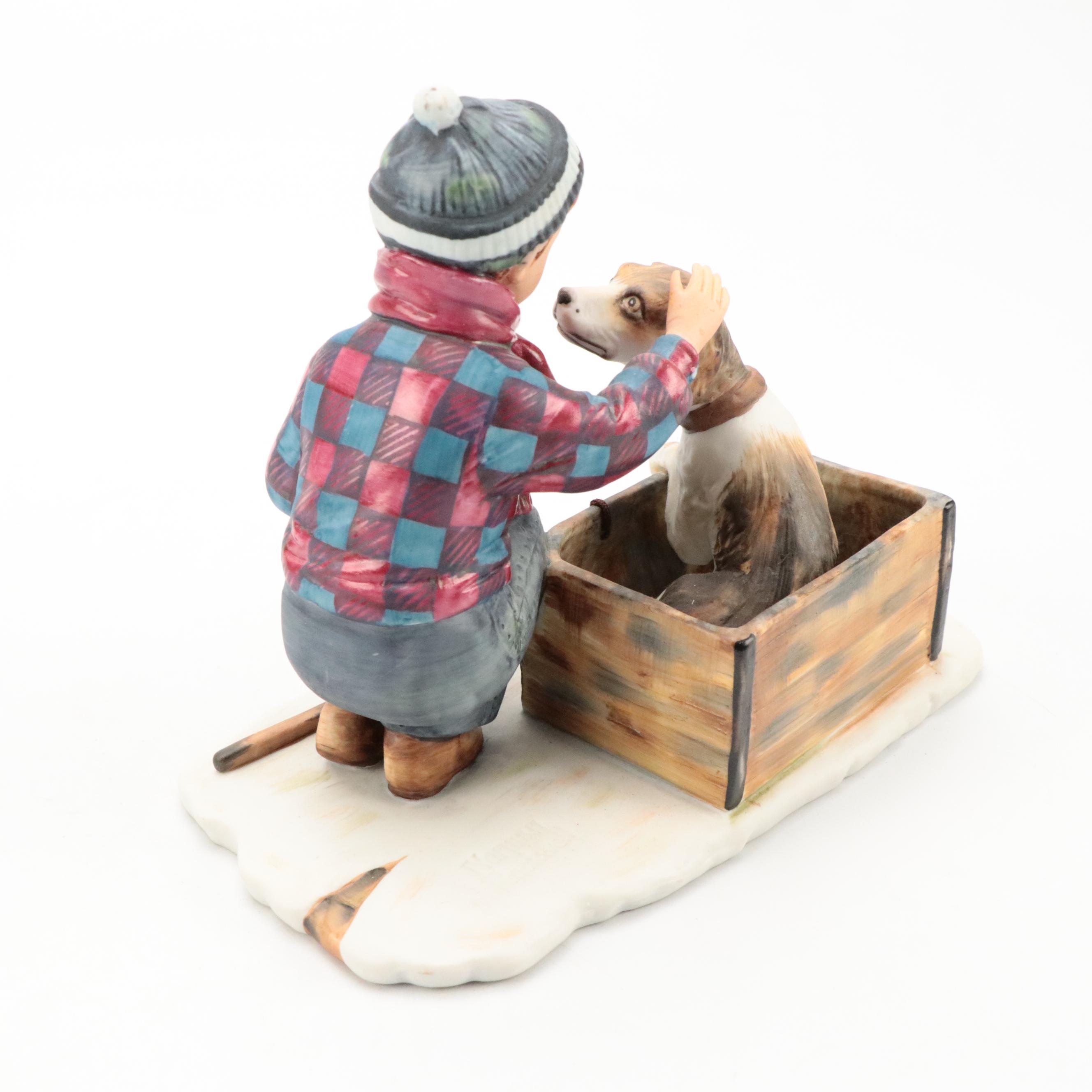 Gorham First Edition "Norman Rockwell's Four Seasons" Porcelain Figurines, 1972