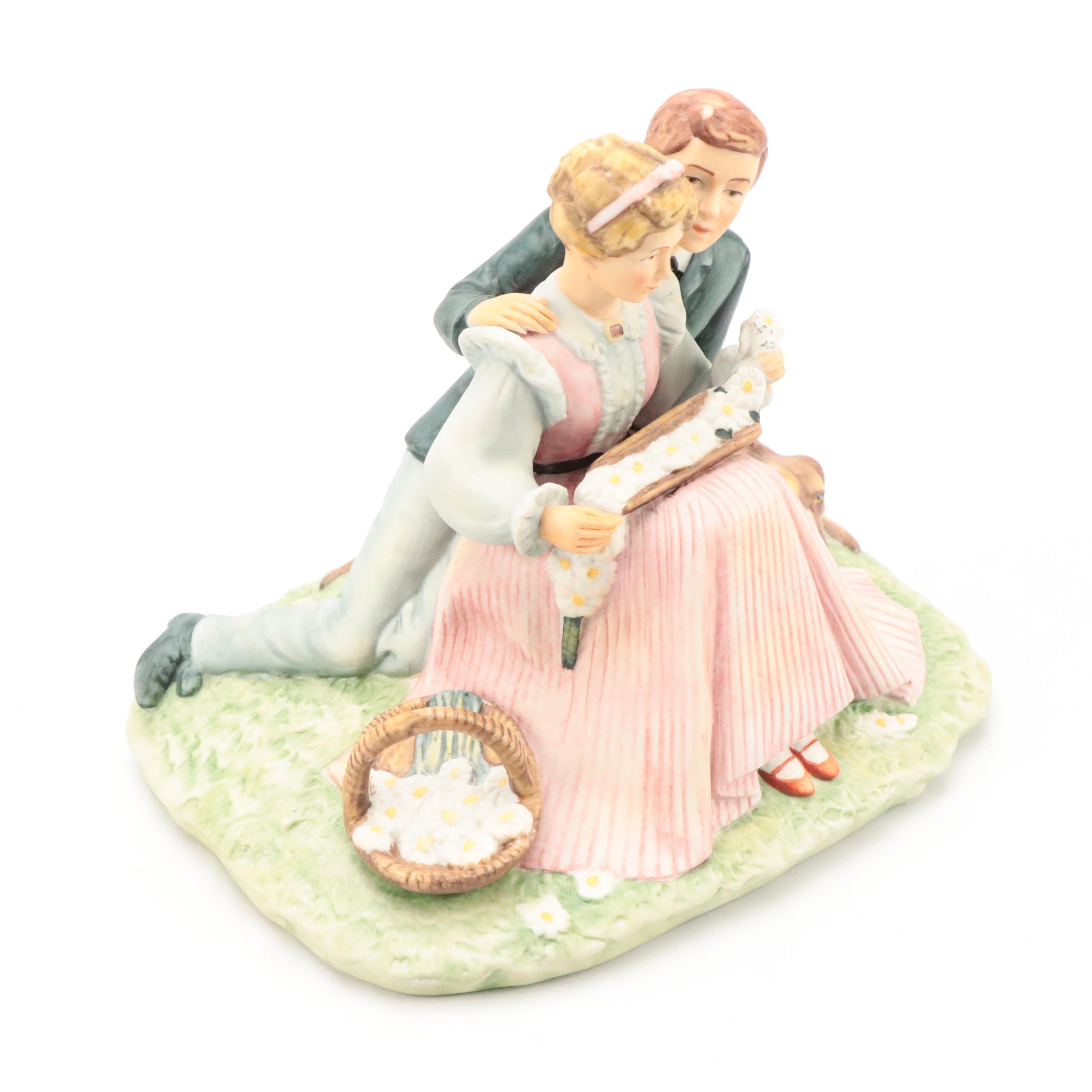 Gorham First Edition "Norman Rockwell's Four Seasons" Porcelain Figurines, 1972