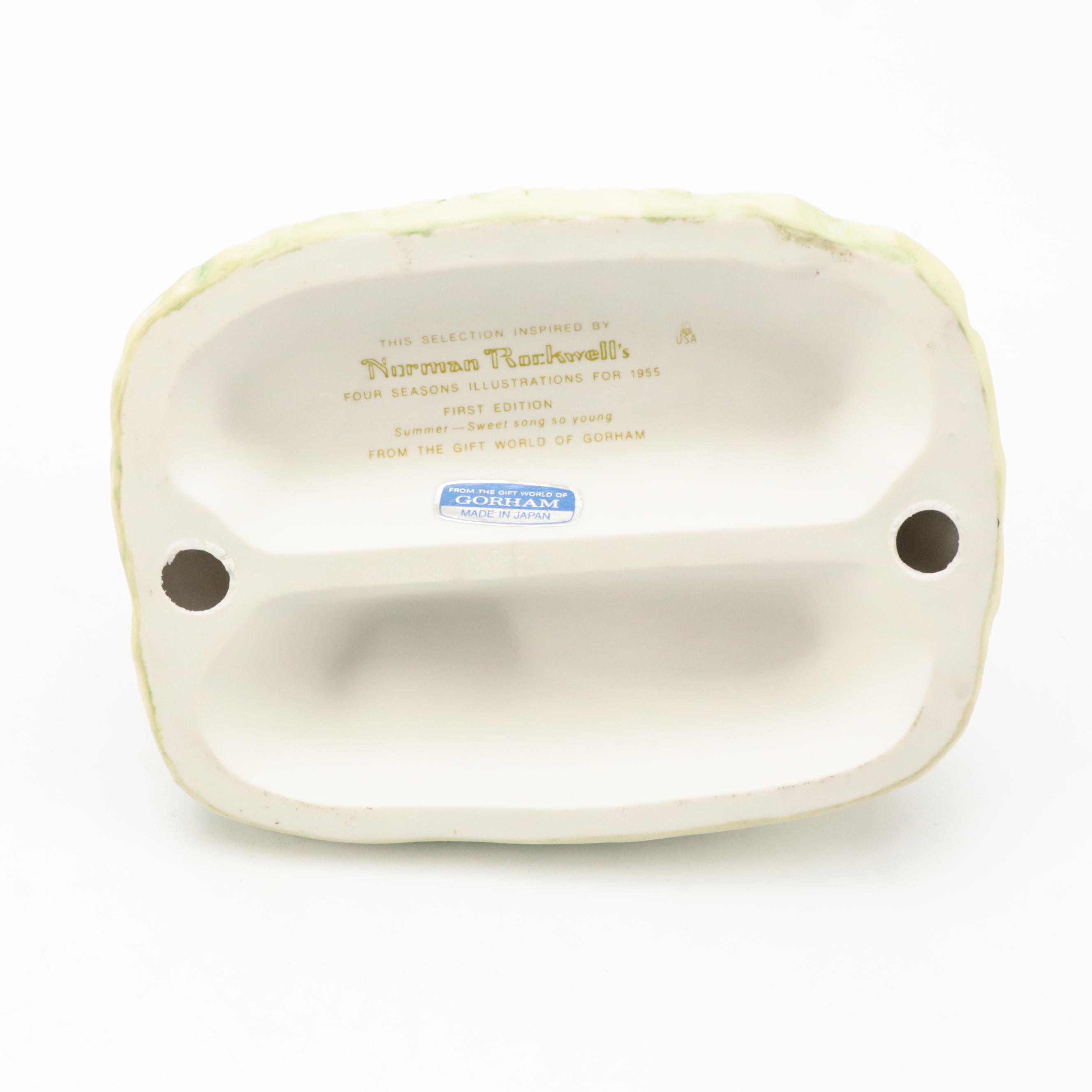 Gorham First Edition "Norman Rockwell's Four Seasons" Porcelain Figurines, 1972