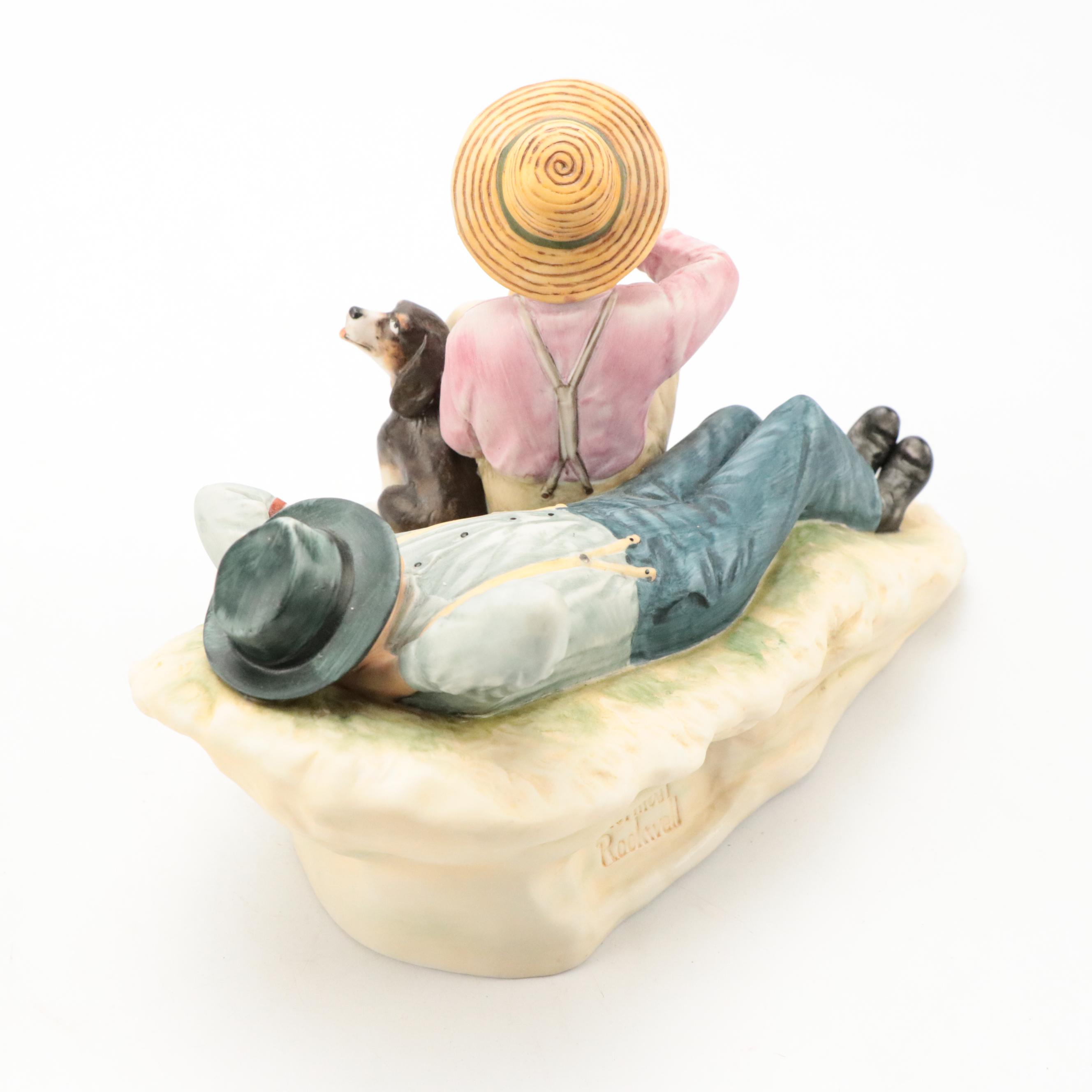 Gorham First Edition "Norman Rockwell's Four Seasons" Porcelain Figurines, 1972