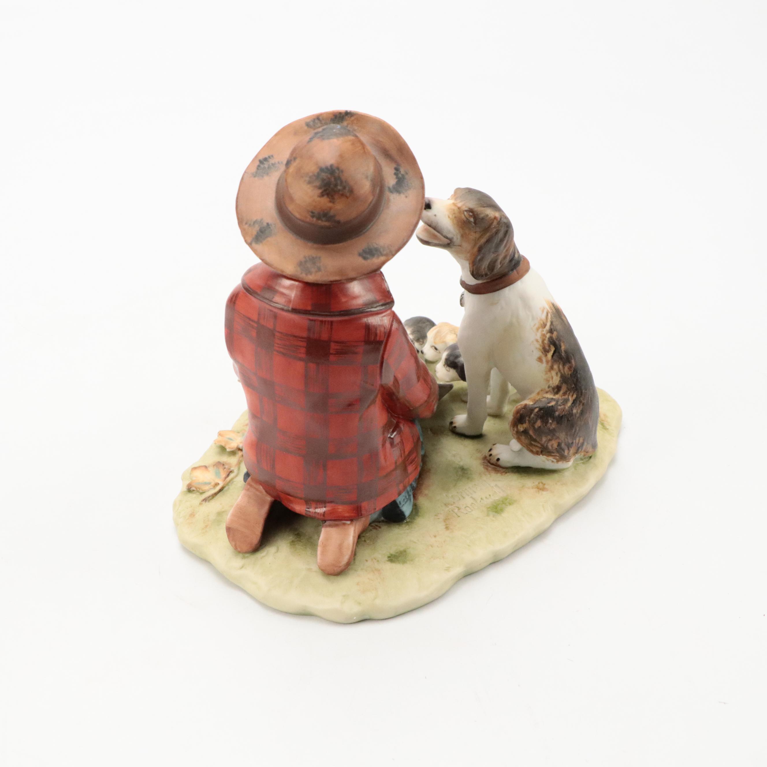 Gorham First Edition "Norman Rockwell's Four Seasons" Porcelain Figurines, 1972