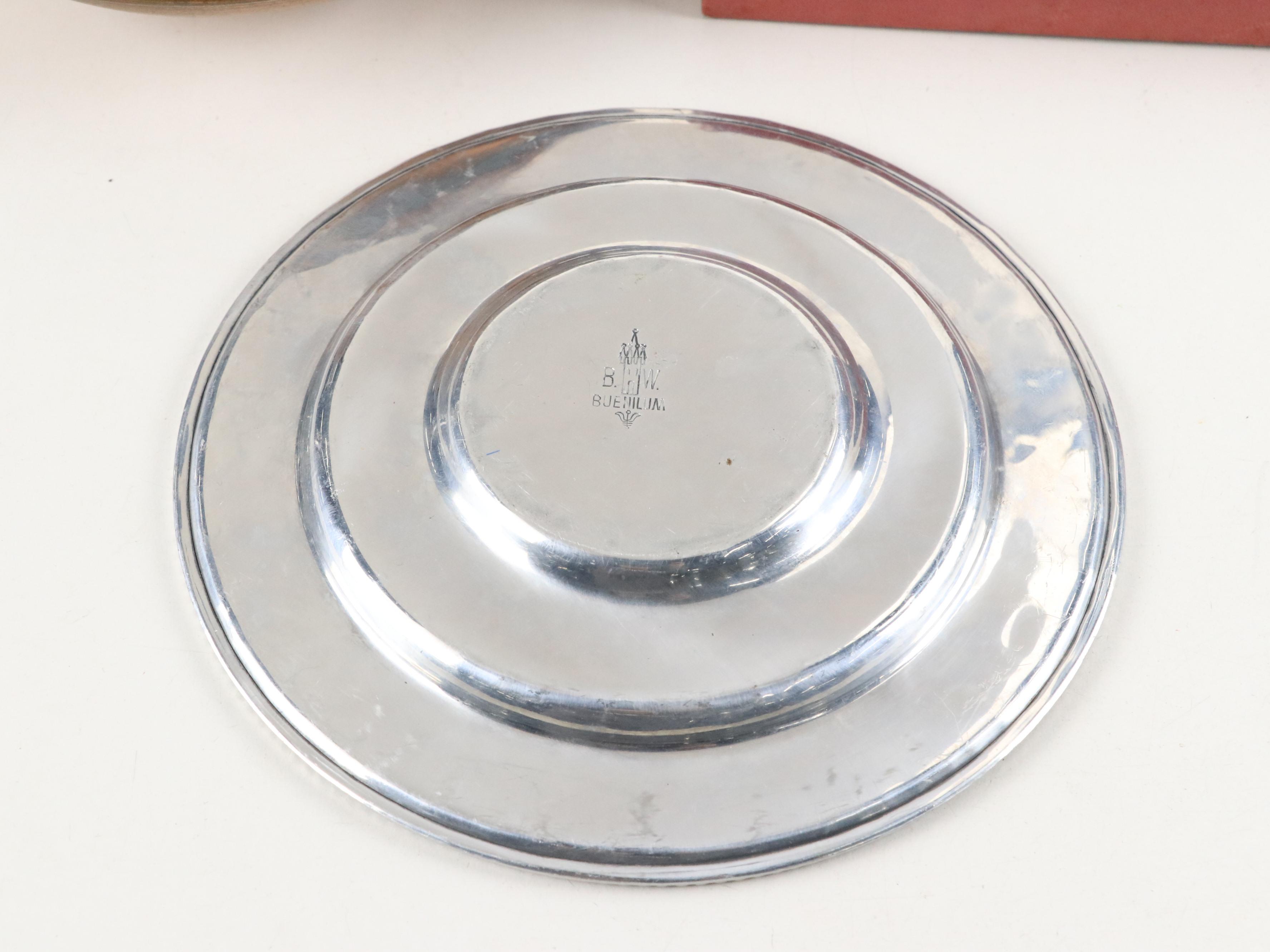 English Silver Plate Coasters with Table Accessories and Rear View Car Mirror