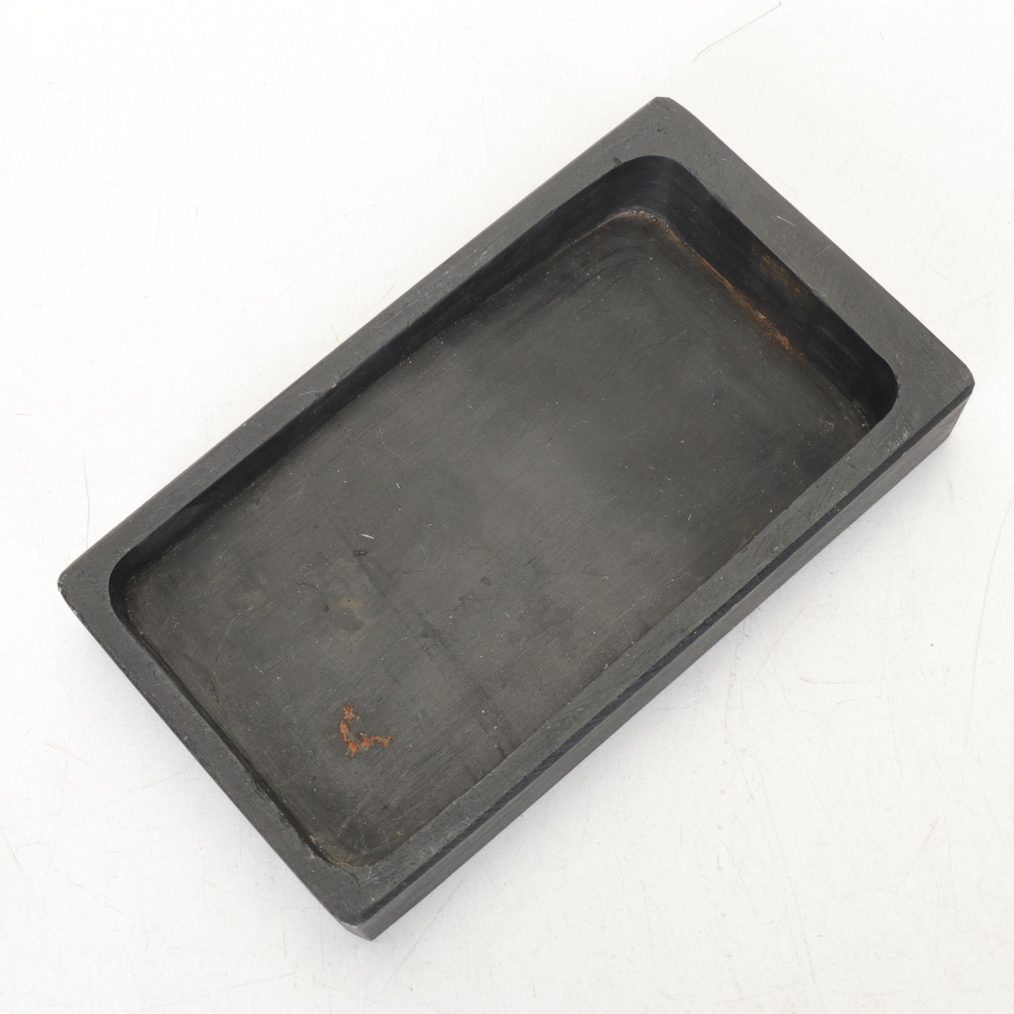 Alva Studios Ha Ming Horse with Carved Panther, Patina Arrowhead Bush & Inkstone