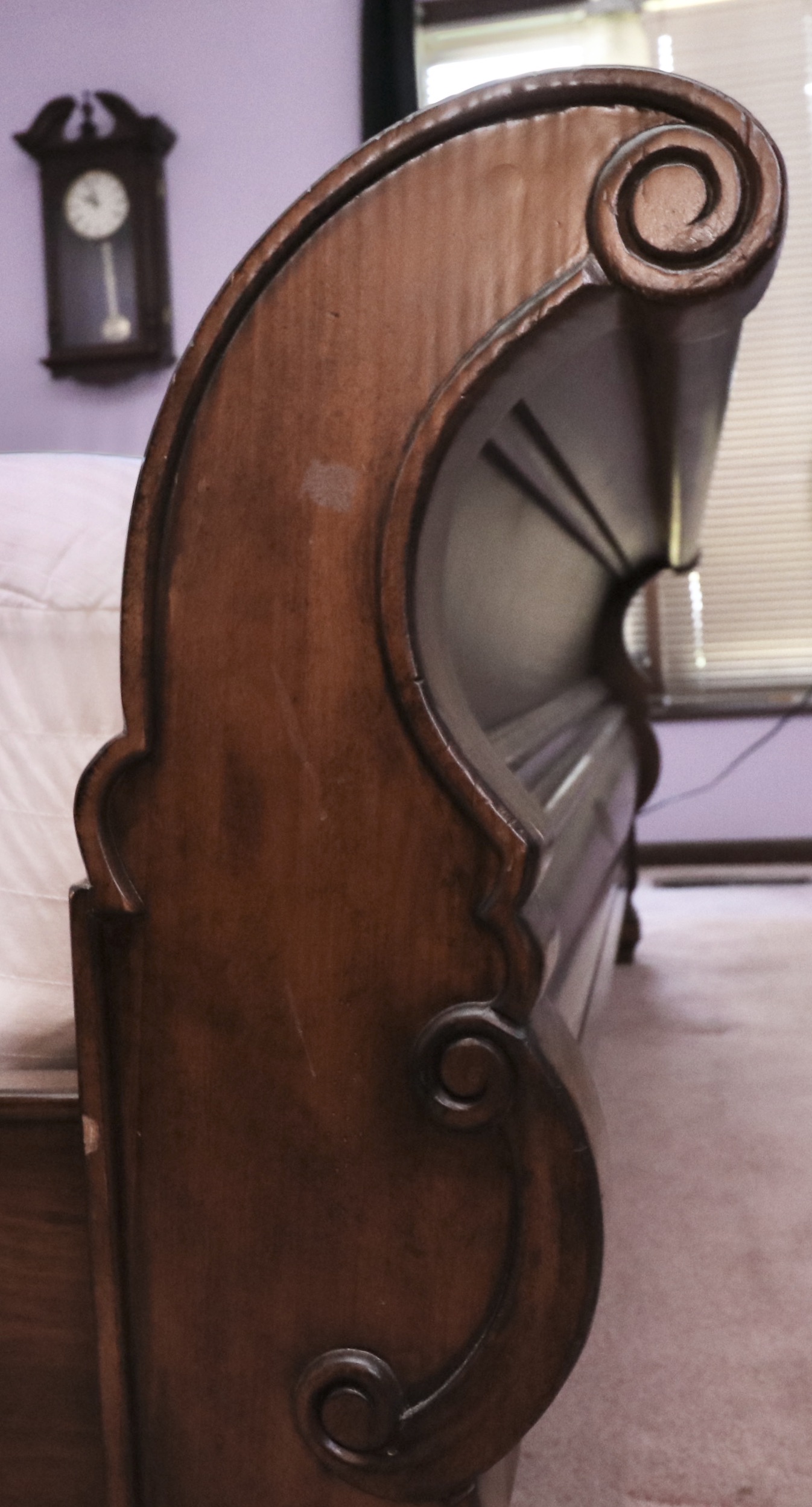 King Size Sleigh Bed Frame, Late 20th/Early 21st Century