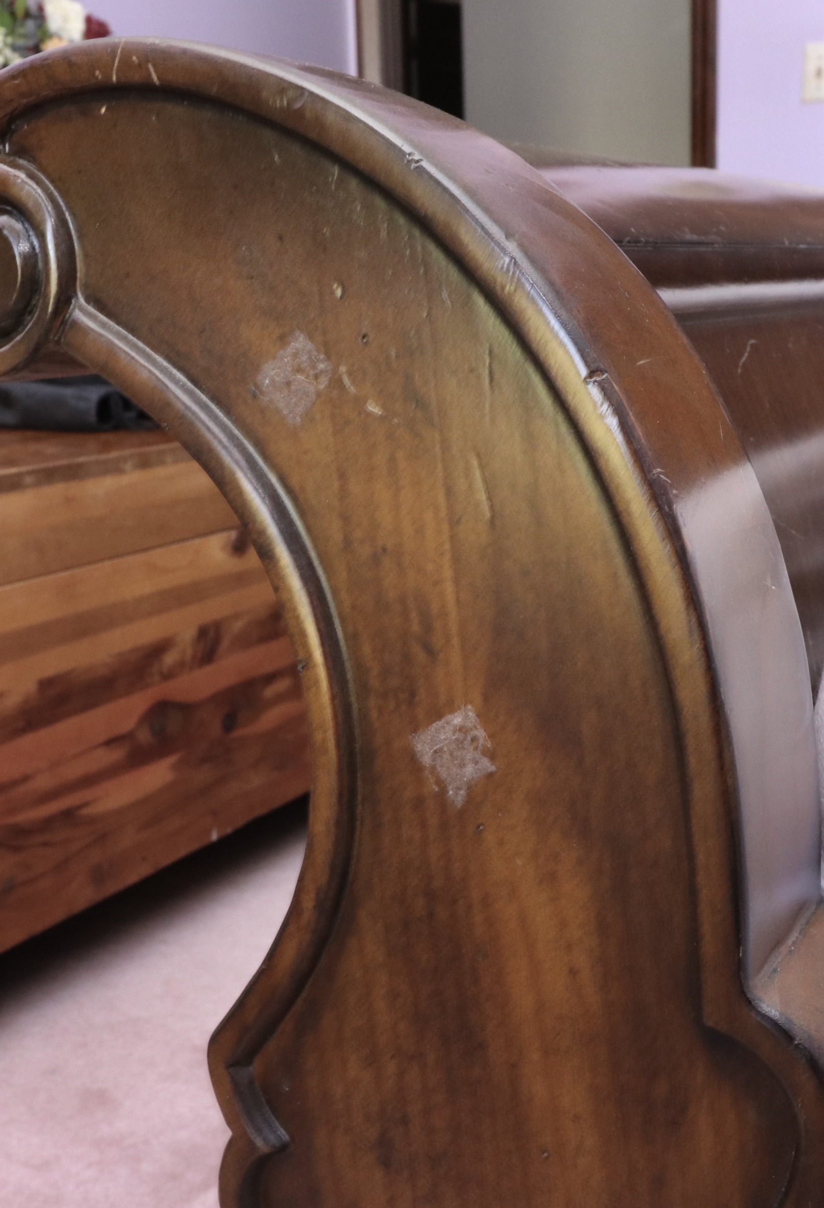 King Size Sleigh Bed Frame, Late 20th/Early 21st Century