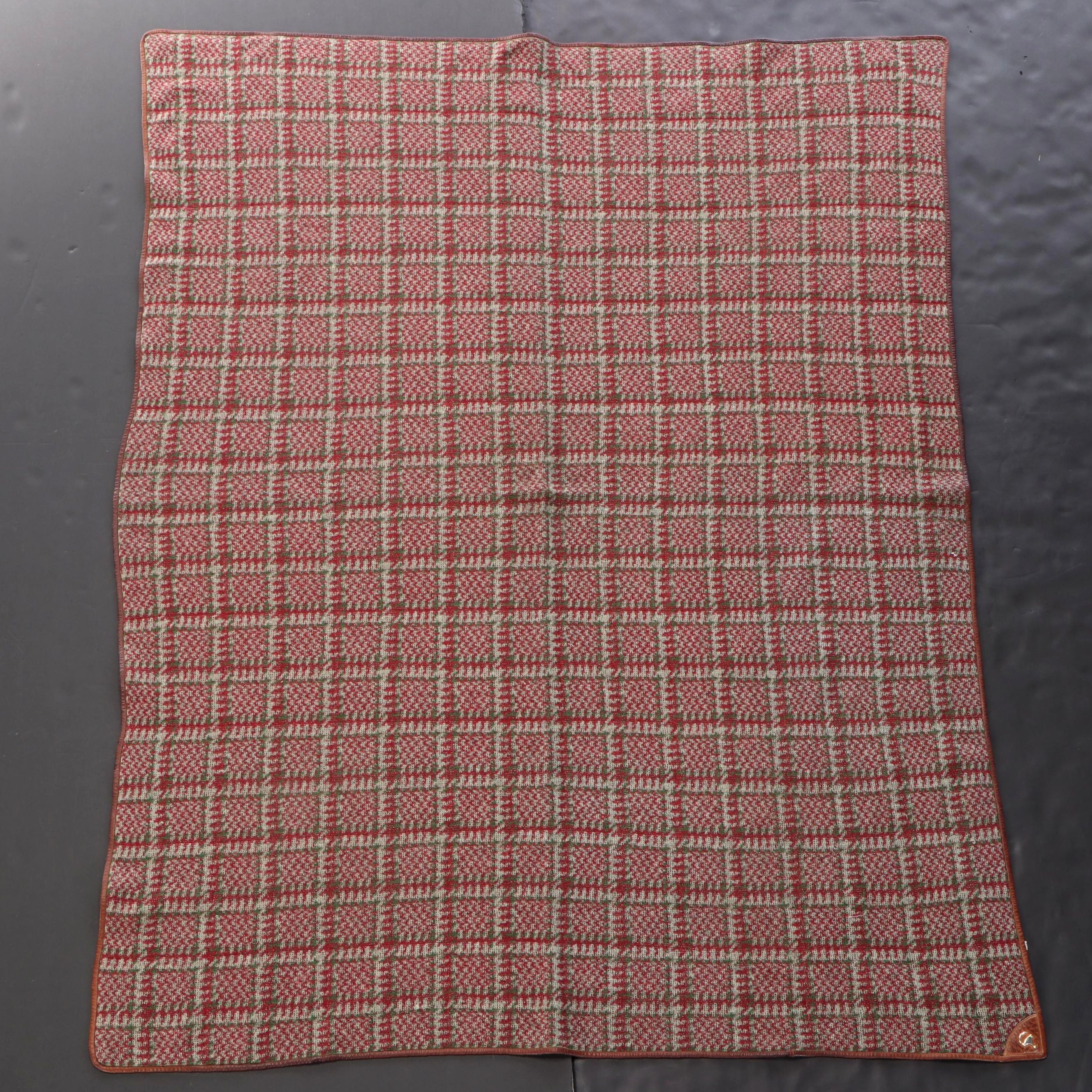 Gucci Italian Made Leather Trimmed Wool Blanket