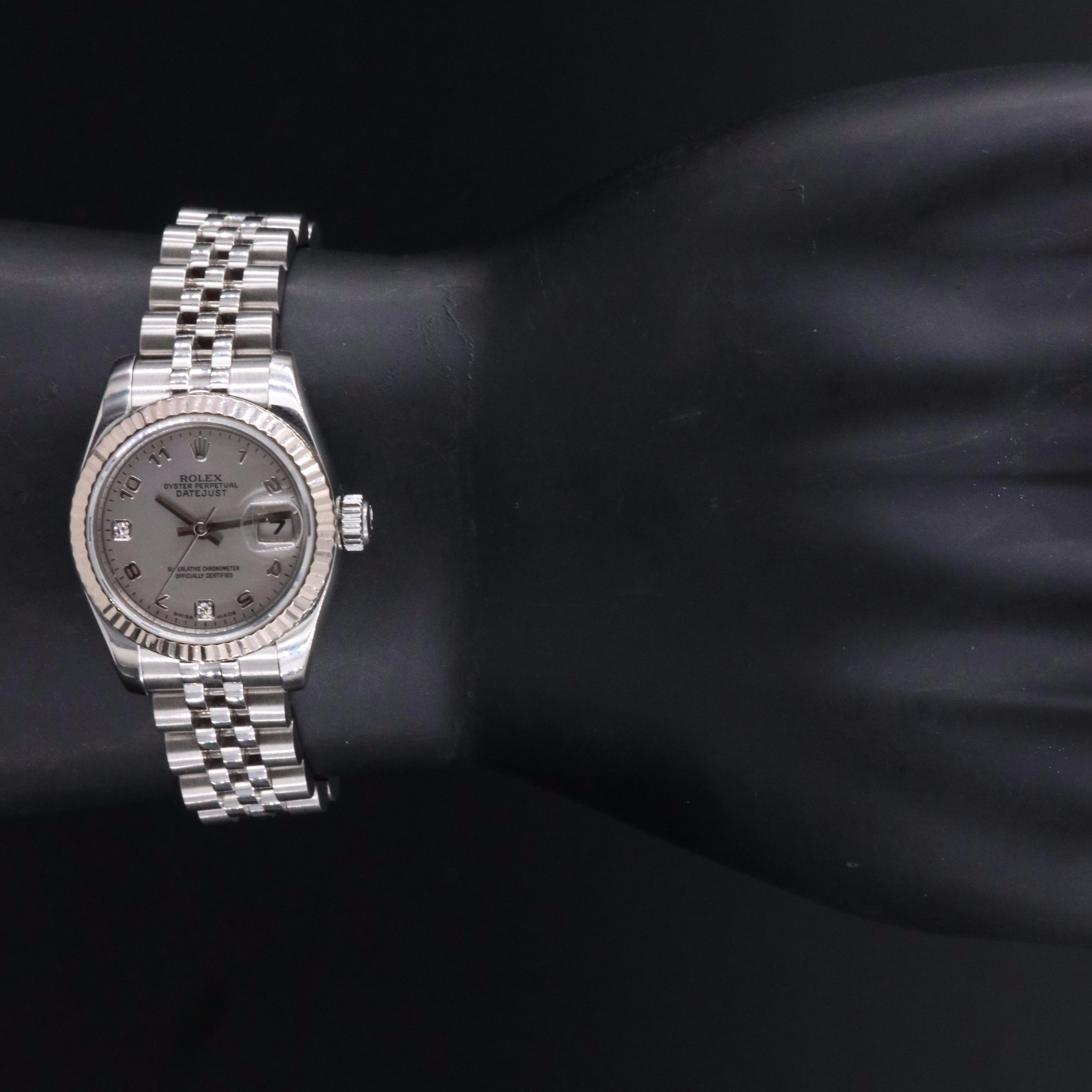 2005 Rolex Datejust 179174 Mother-of-Pearl Diamond Steel Automatic Watch