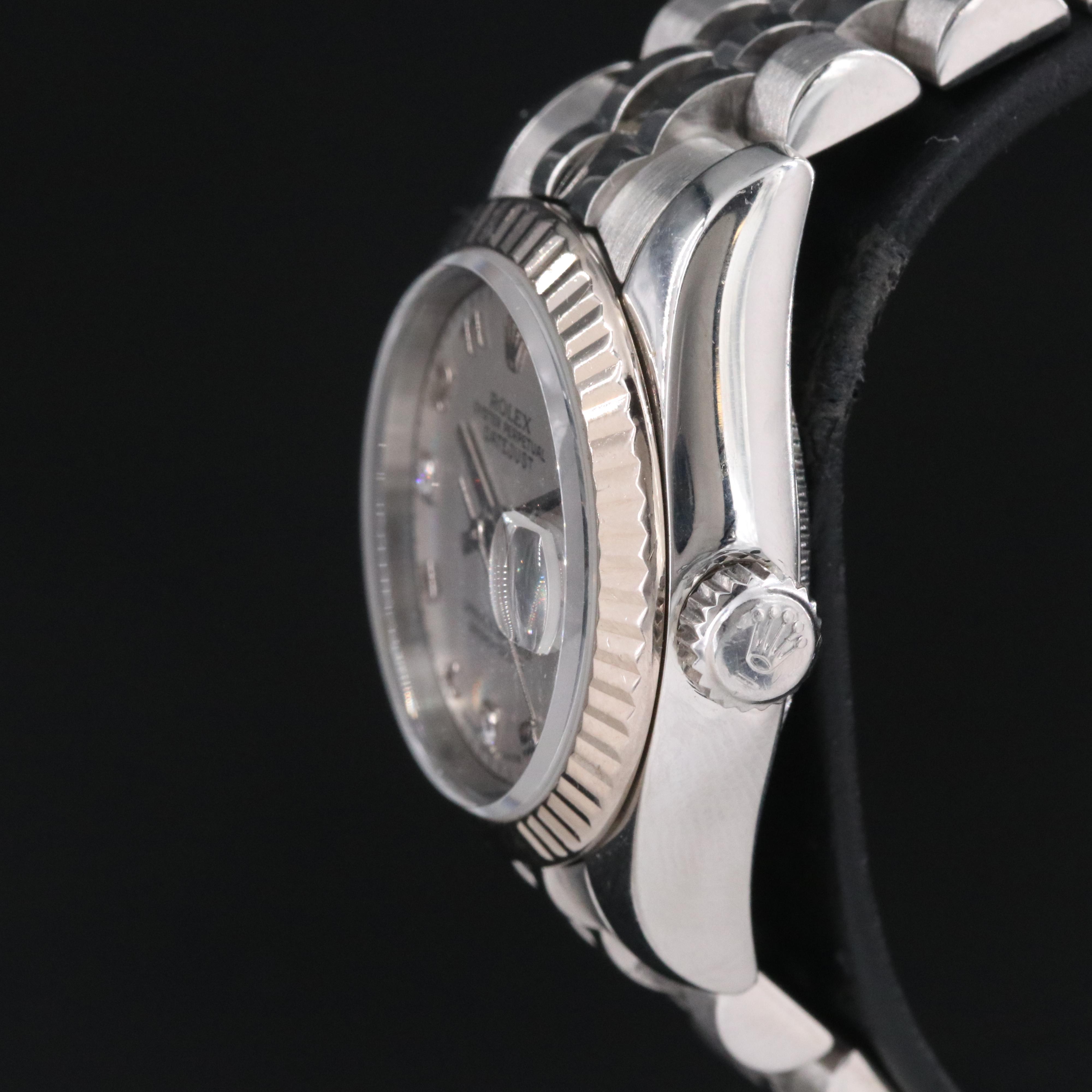 2005 Rolex Datejust 179174 Mother-of-Pearl Diamond Steel Automatic Watch