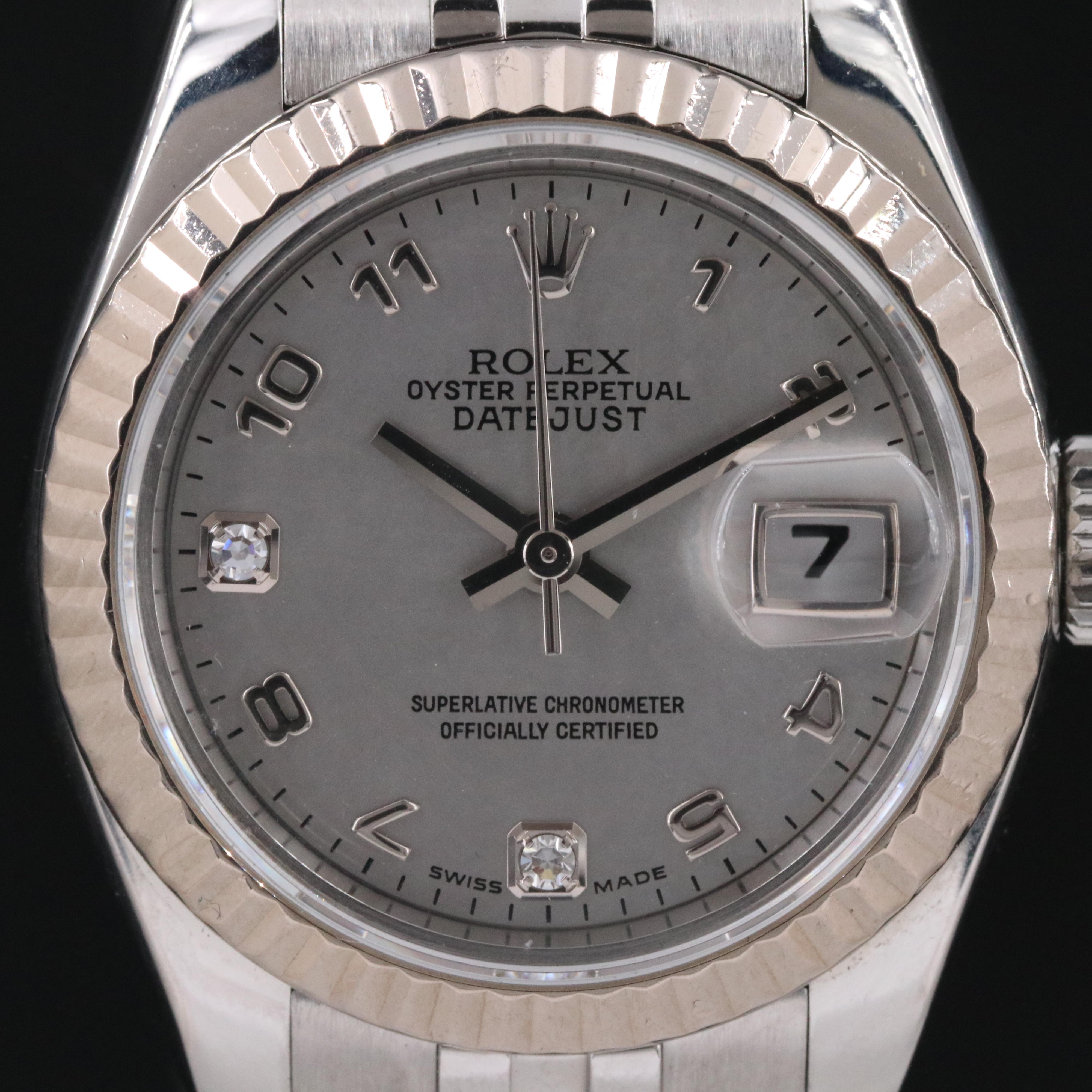 2005 Rolex Datejust 179174 Mother-of-Pearl Diamond Steel Automatic Watch
