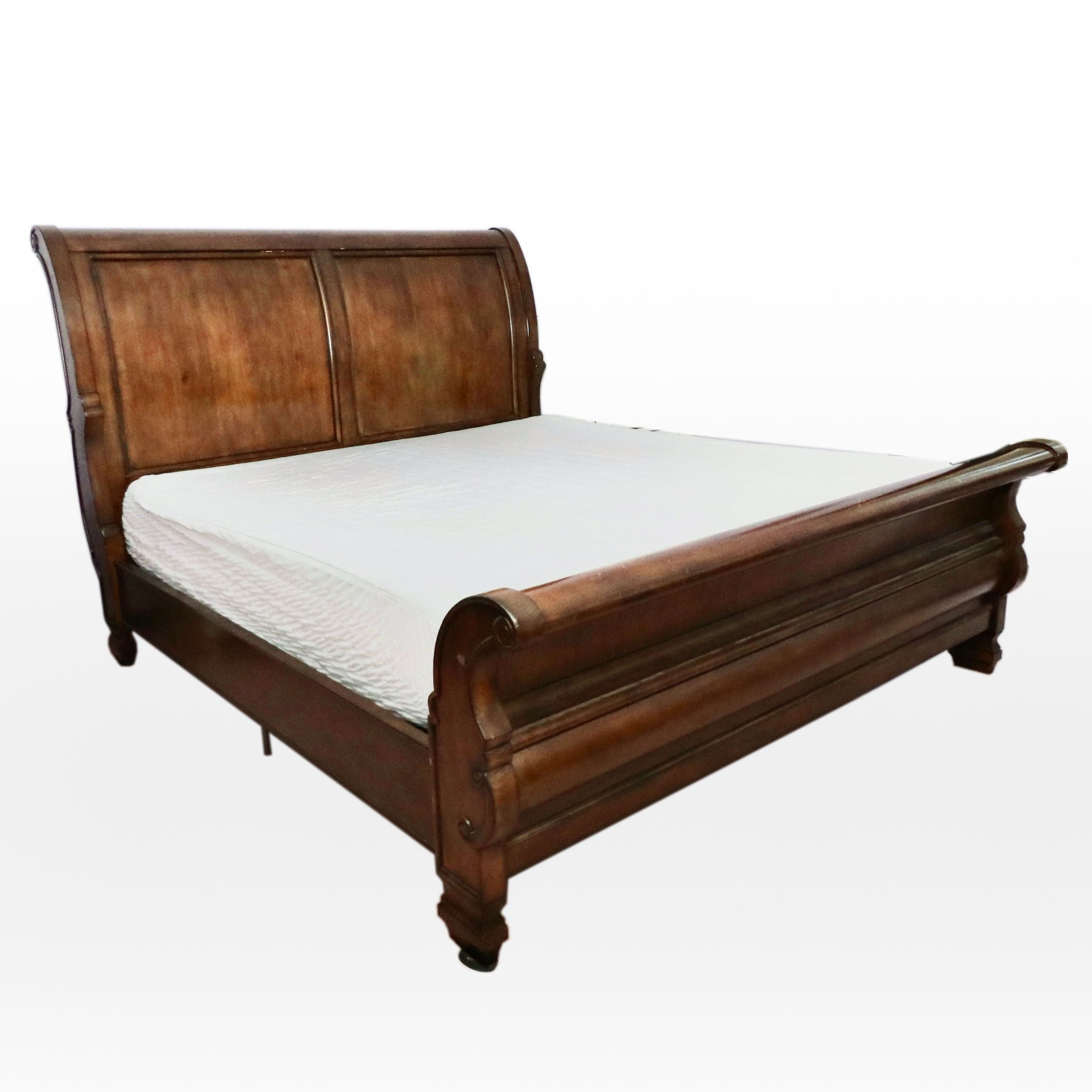 King Size Sleigh Bed Frame, Late 20th/Early 21st Century
