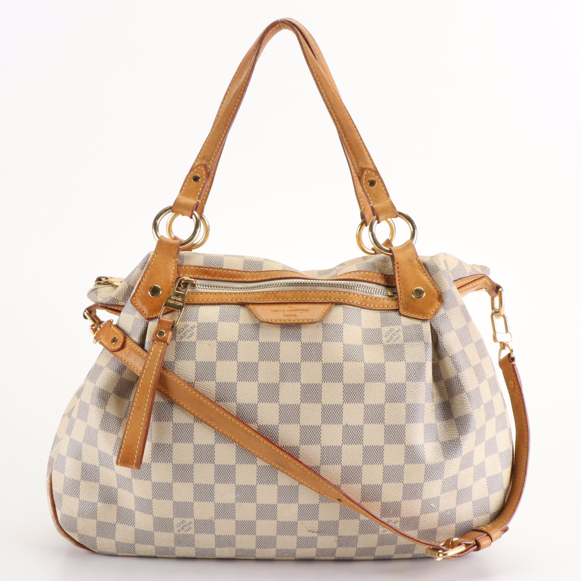 Louis Vuitton Evora Shoulder Bag in Damier Azur Coated Canvas