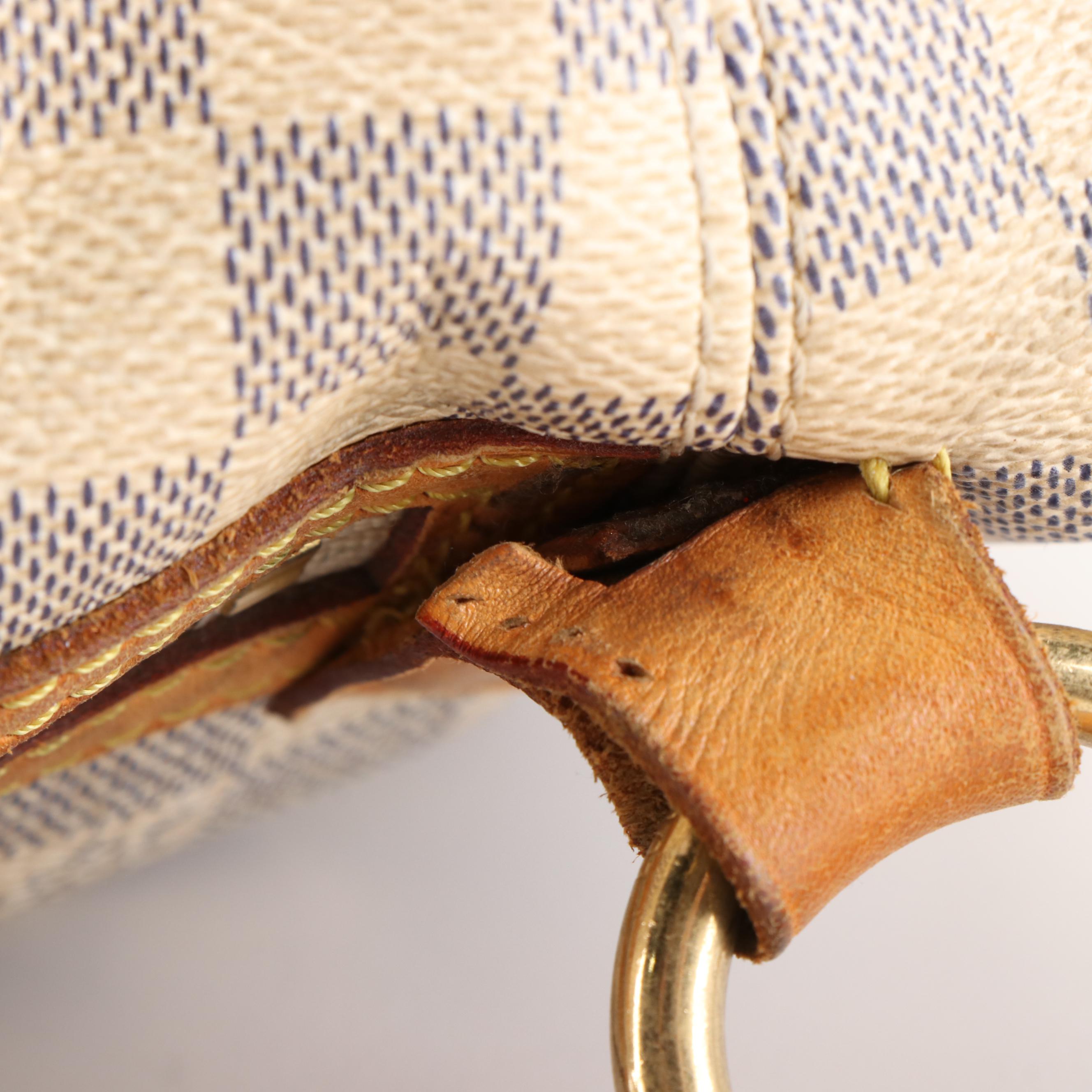 Louis Vuitton Evora Shoulder Bag in Damier Azur Coated Canvas