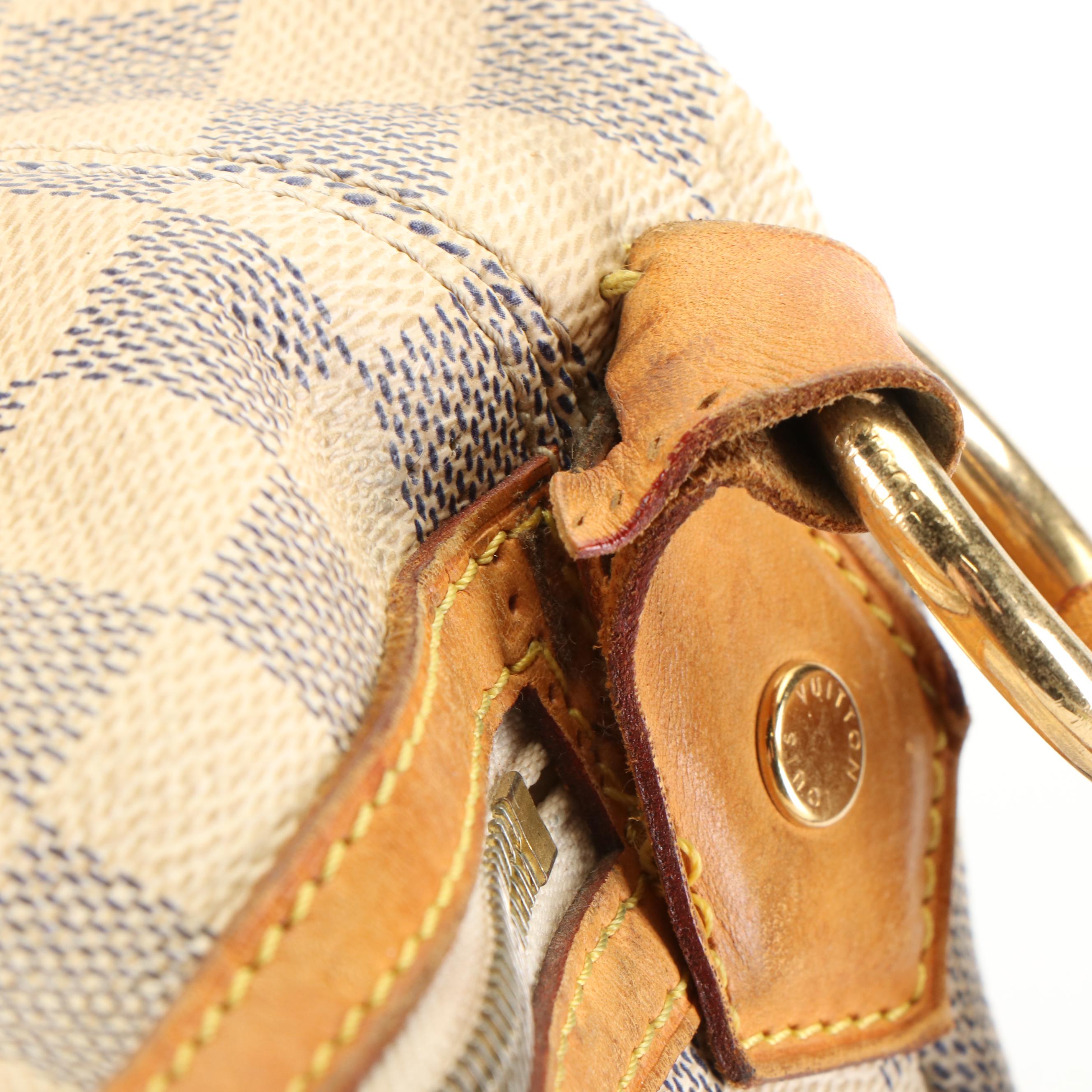 Louis Vuitton Evora Shoulder Bag in Damier Azur Coated Canvas