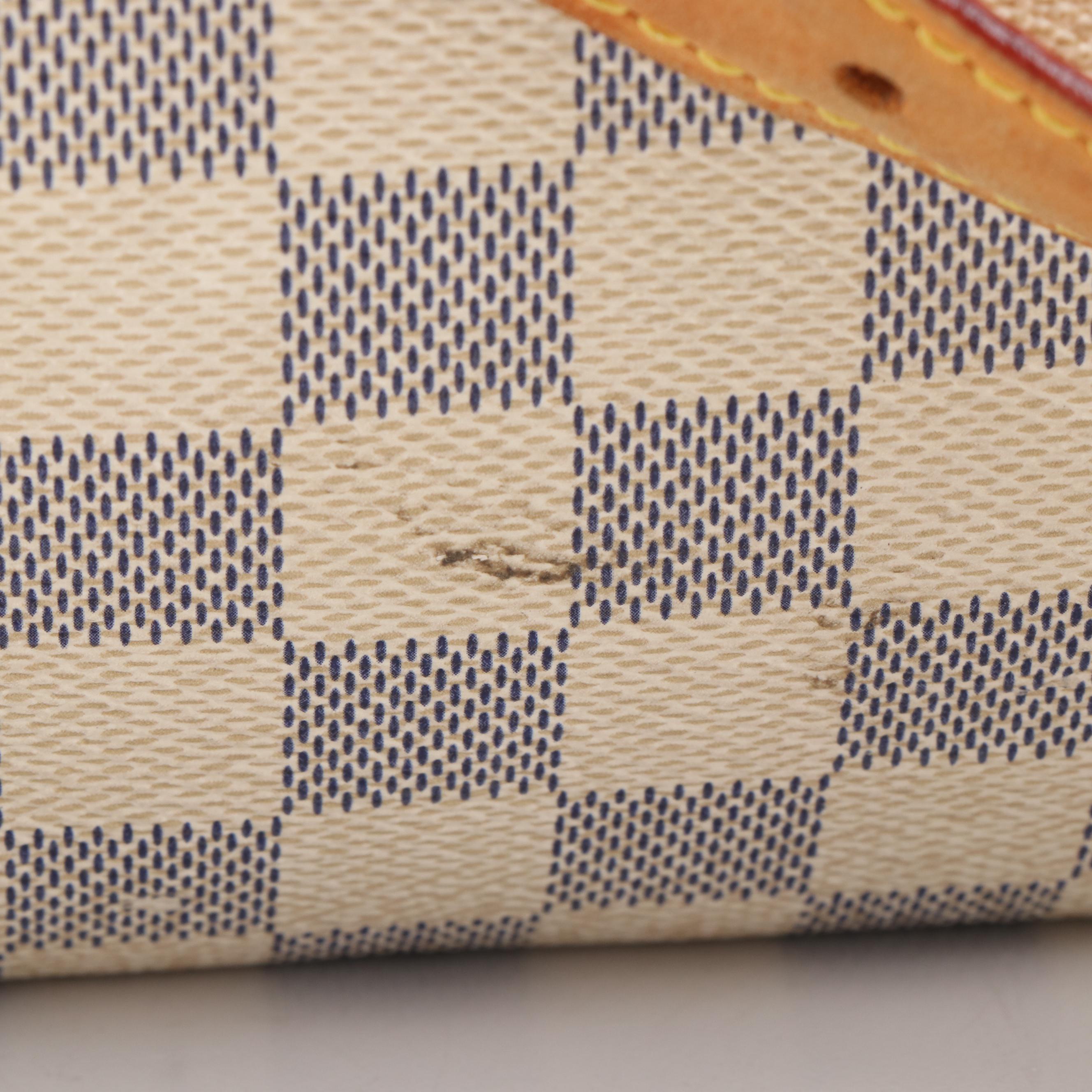 Louis Vuitton Evora Shoulder Bag in Damier Azur Coated Canvas
