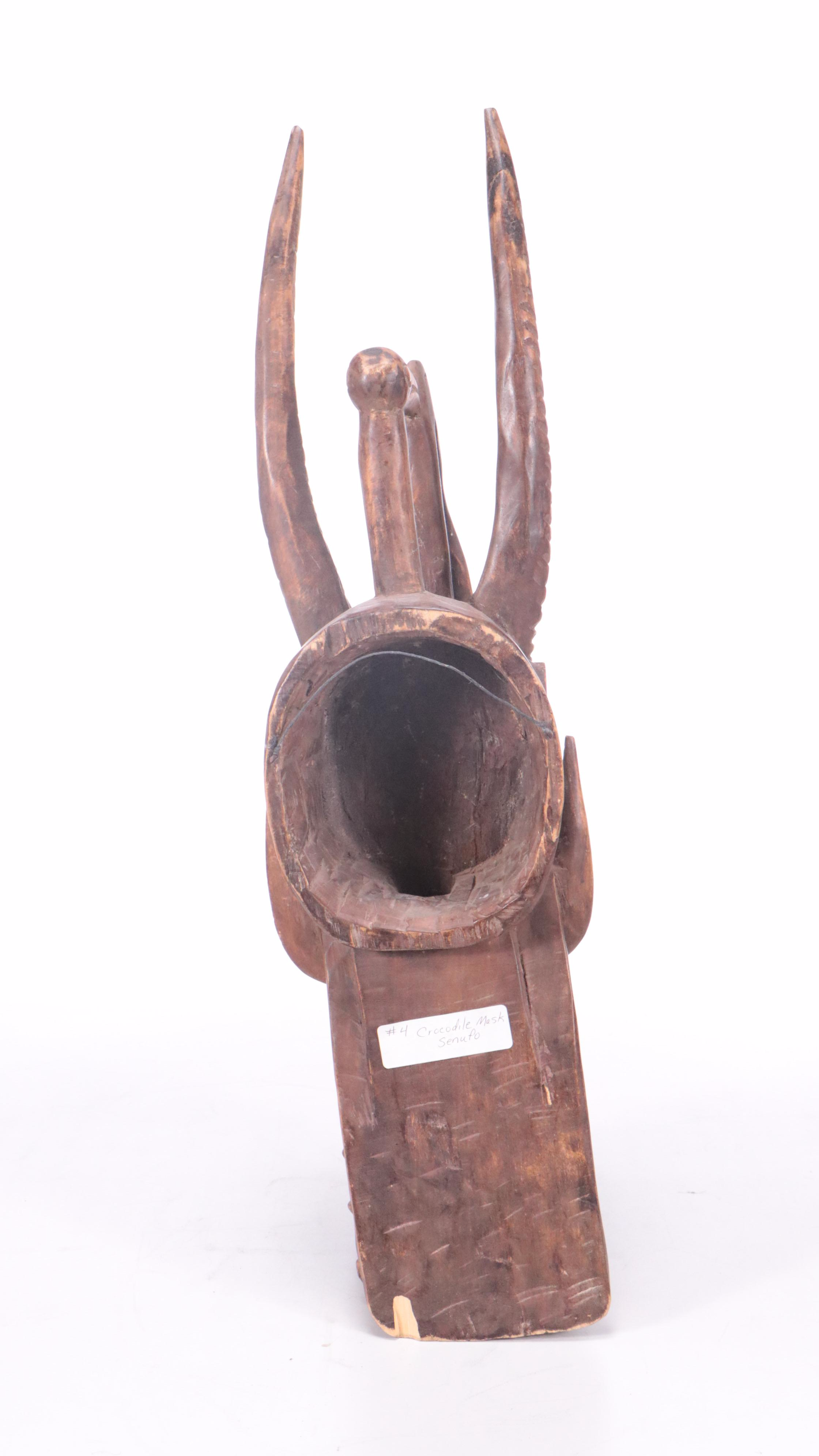 Ivory Coast Senufo Peoples "Kponyungo" Fire Spitter Carved Wood Helmet Mask