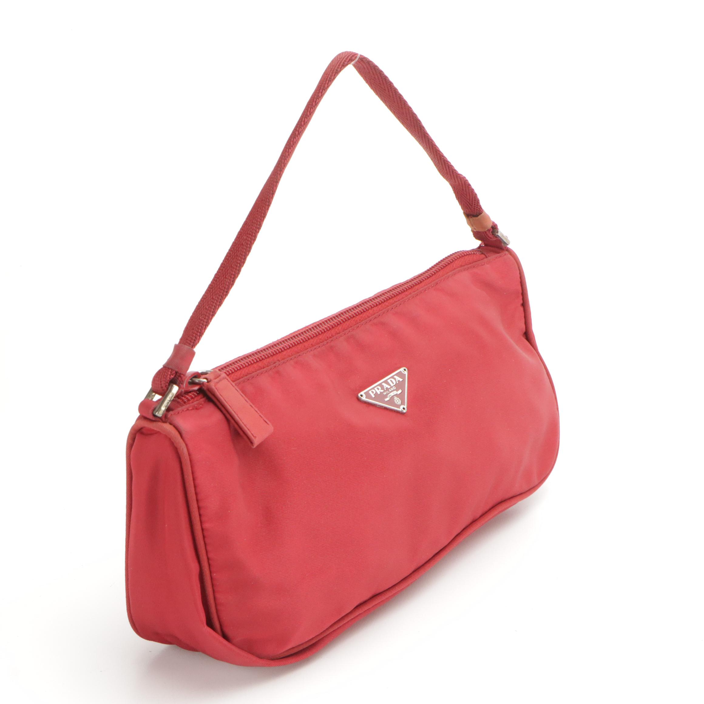 Prada Red Tessuto Nylon Handbag
