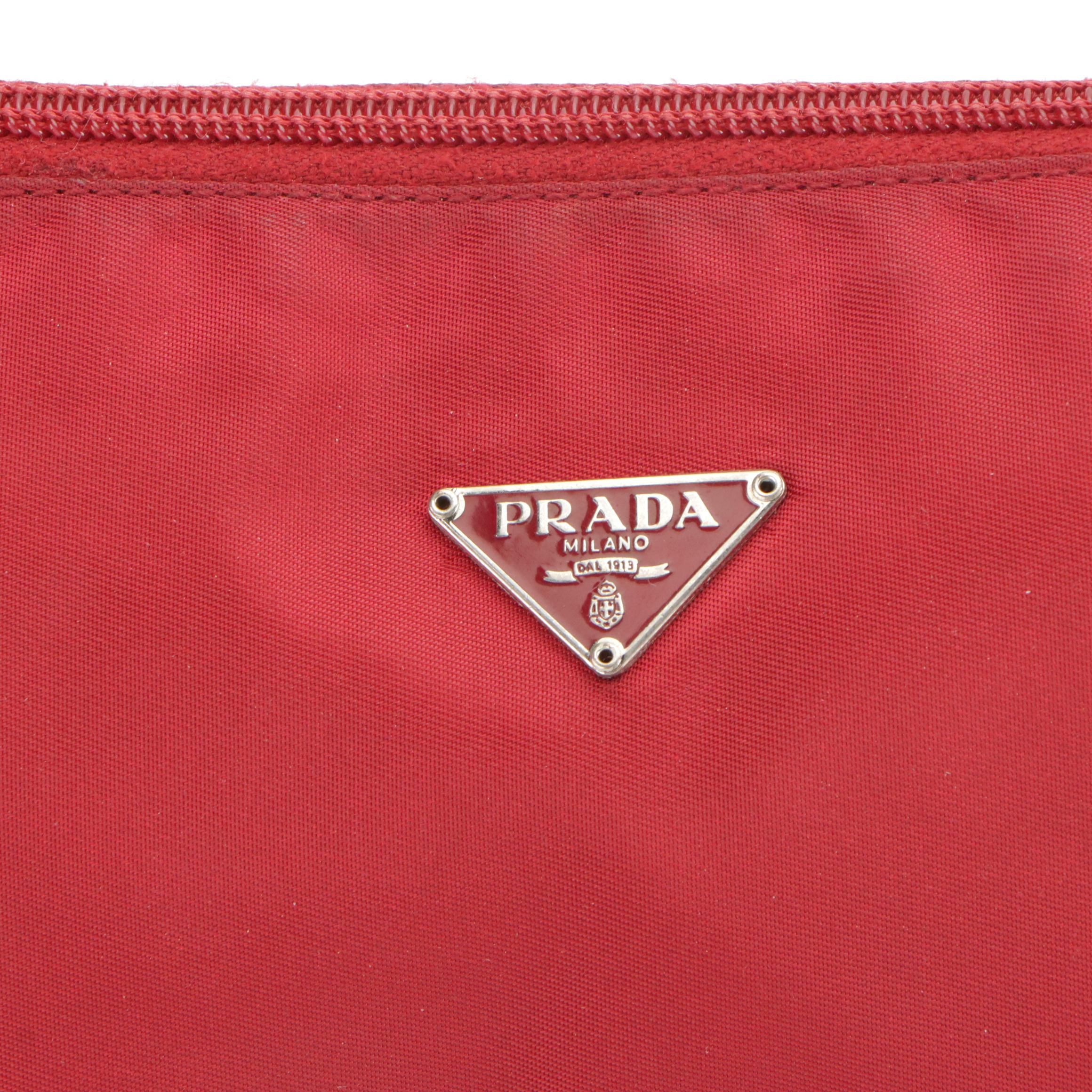 Prada Red Tessuto Nylon Handbag