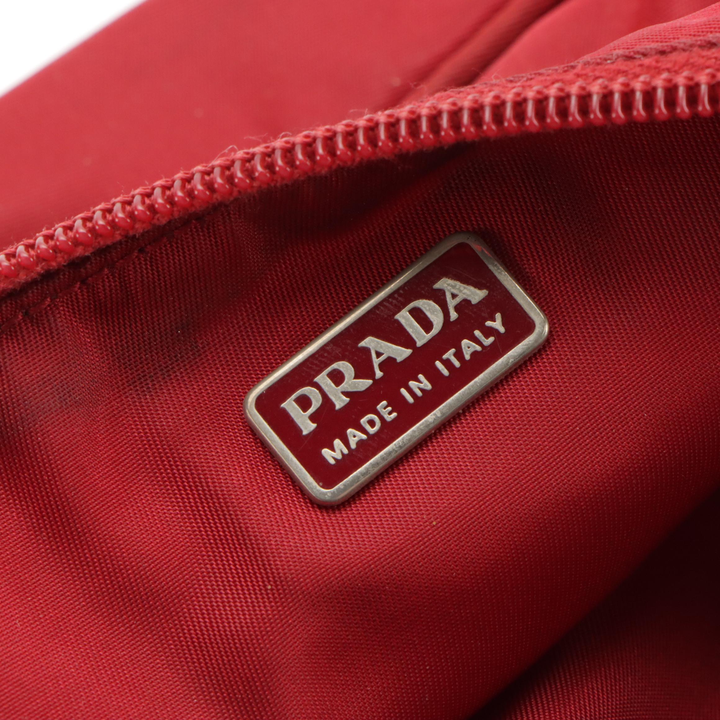 Prada Red Tessuto Nylon Handbag