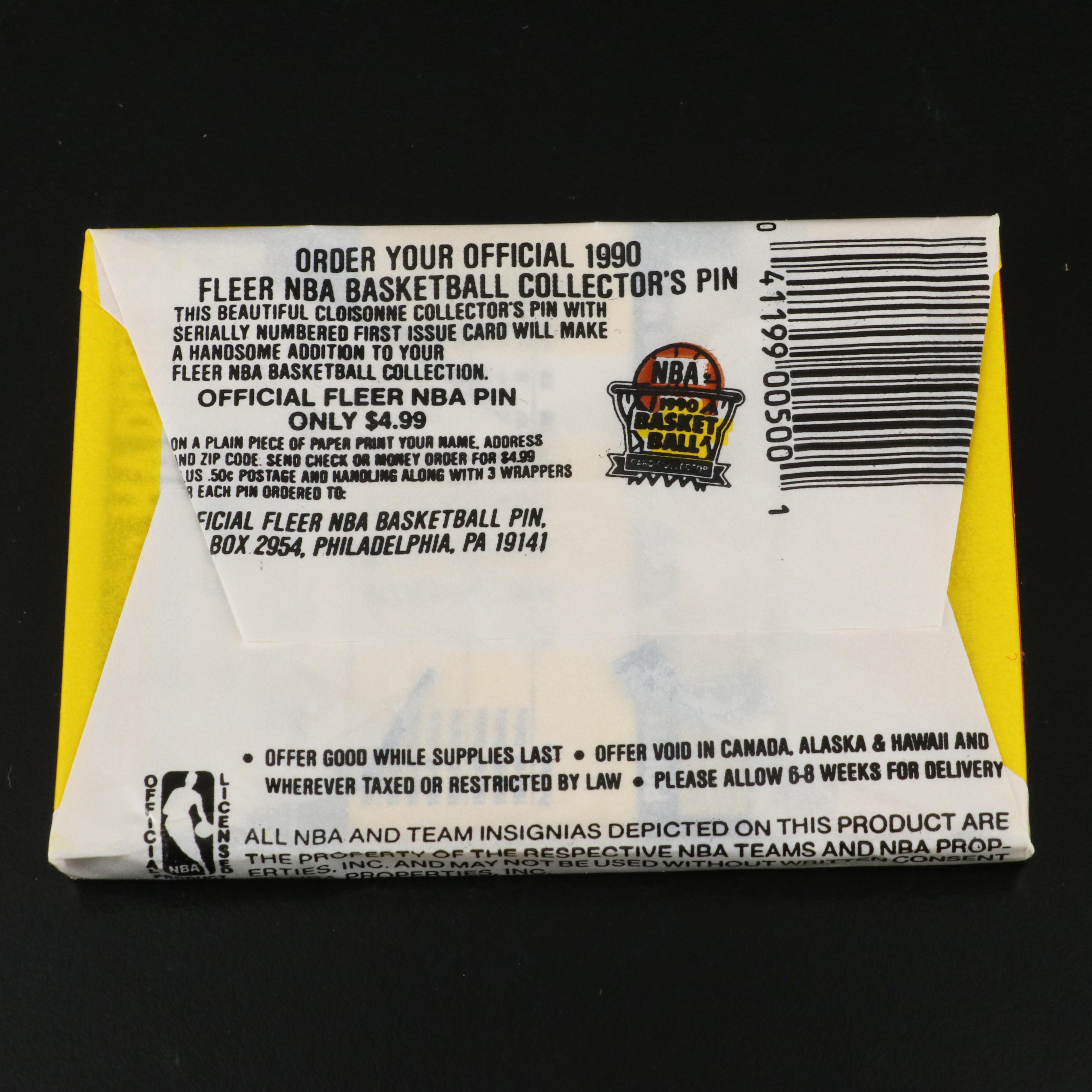 1990 Fleer Sealed Basketball Card Wax Packs with Original Boxes