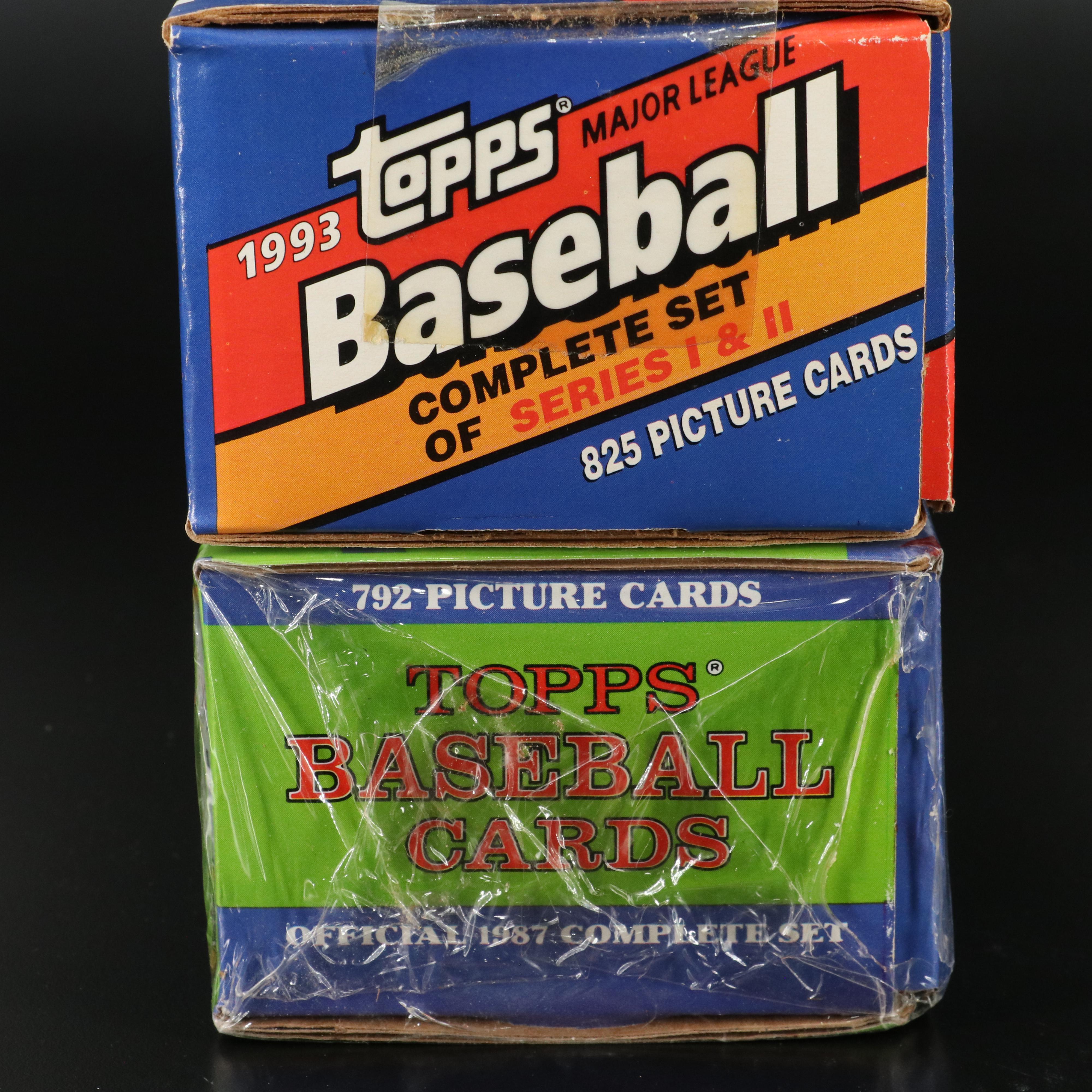 1987 and 1993 Topps Sealed Baseball Card Sets Featuring Barry Bonds and More